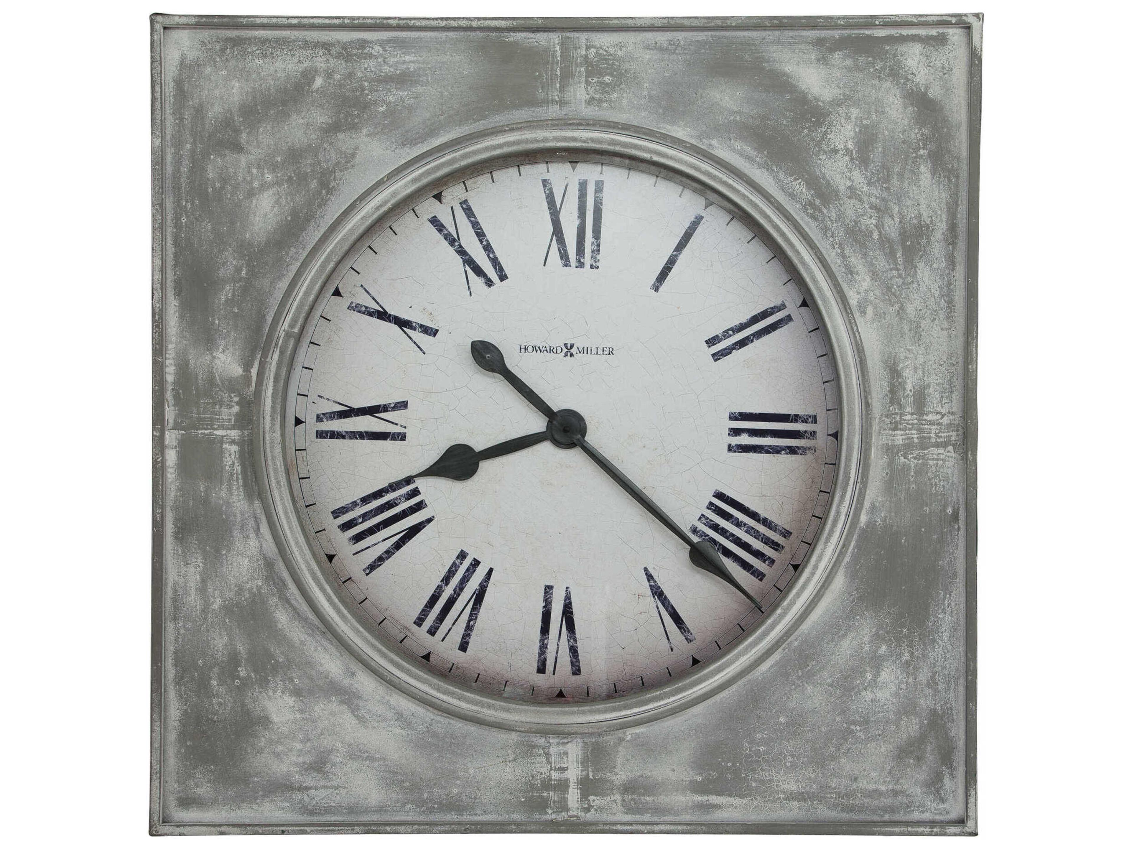 Bathazaar Aged White & Gray Wall Clock