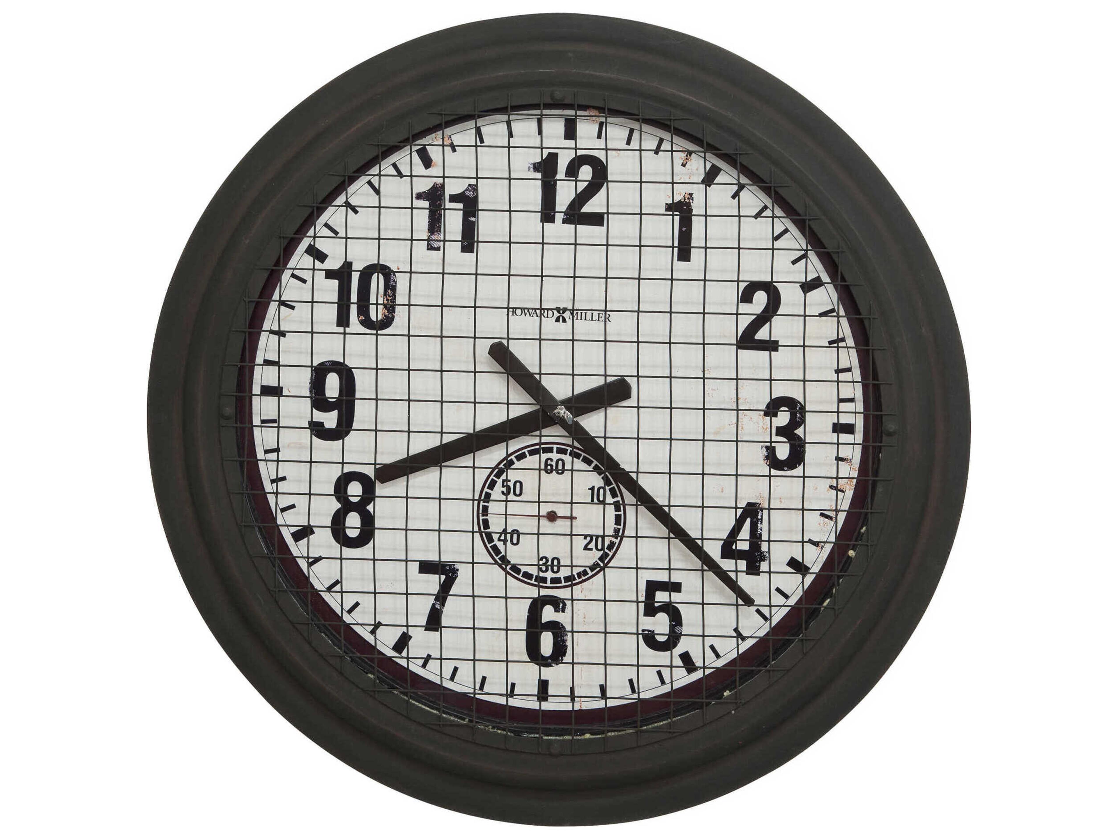 Grid Iron Works Rusty Brown Wall Clock