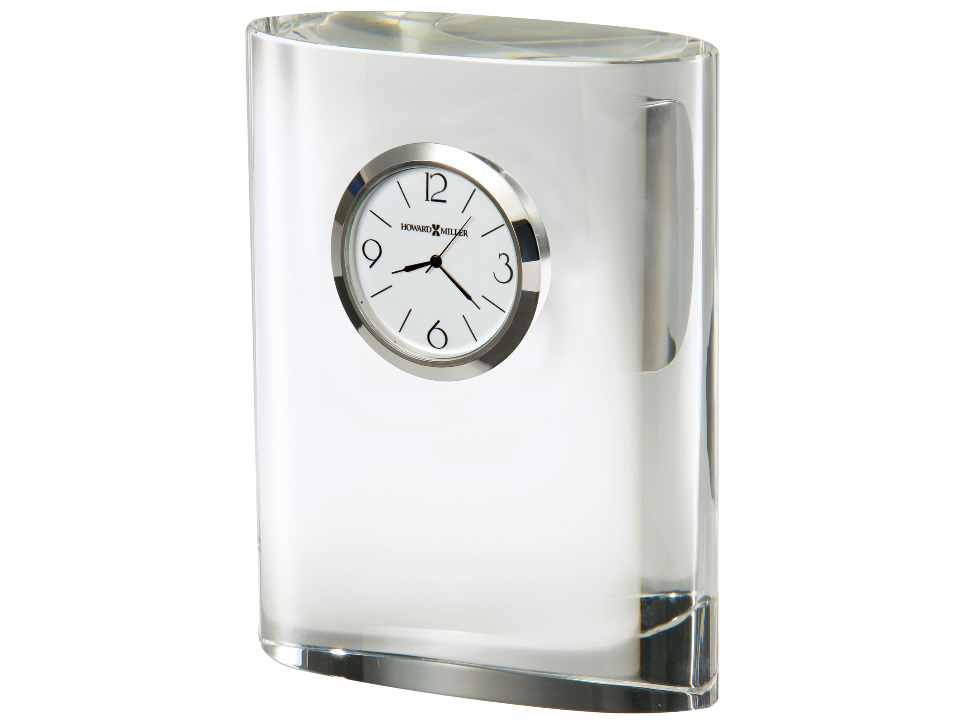 Fresco Silver-Tone Bezel Crystal Clock