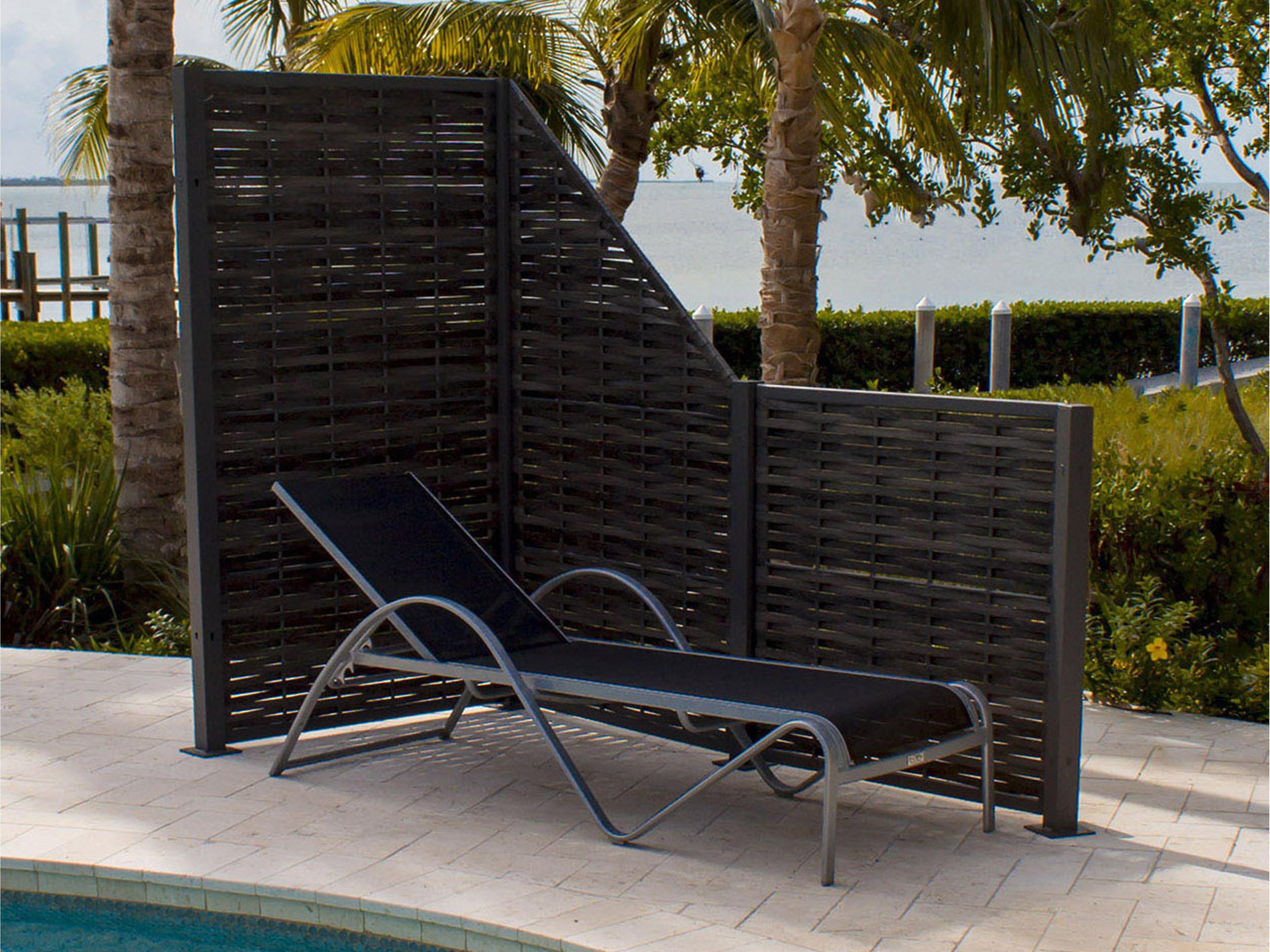 Hospitality Rattan Outdoor Ultra Grey Aluminum Chaise Lounge