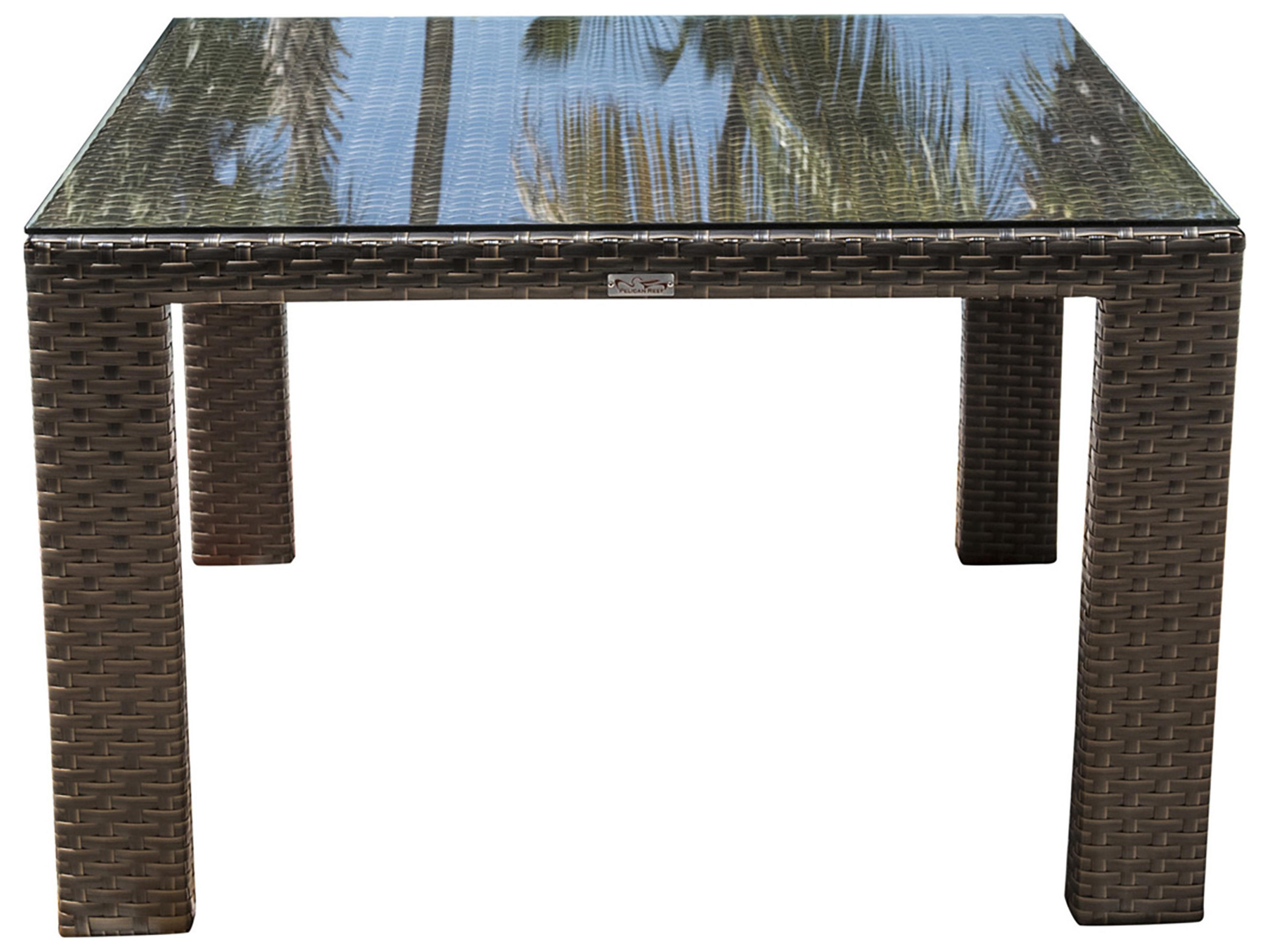 Hospitality Rattan Outdoor Fiji Wicker Square Dining Table