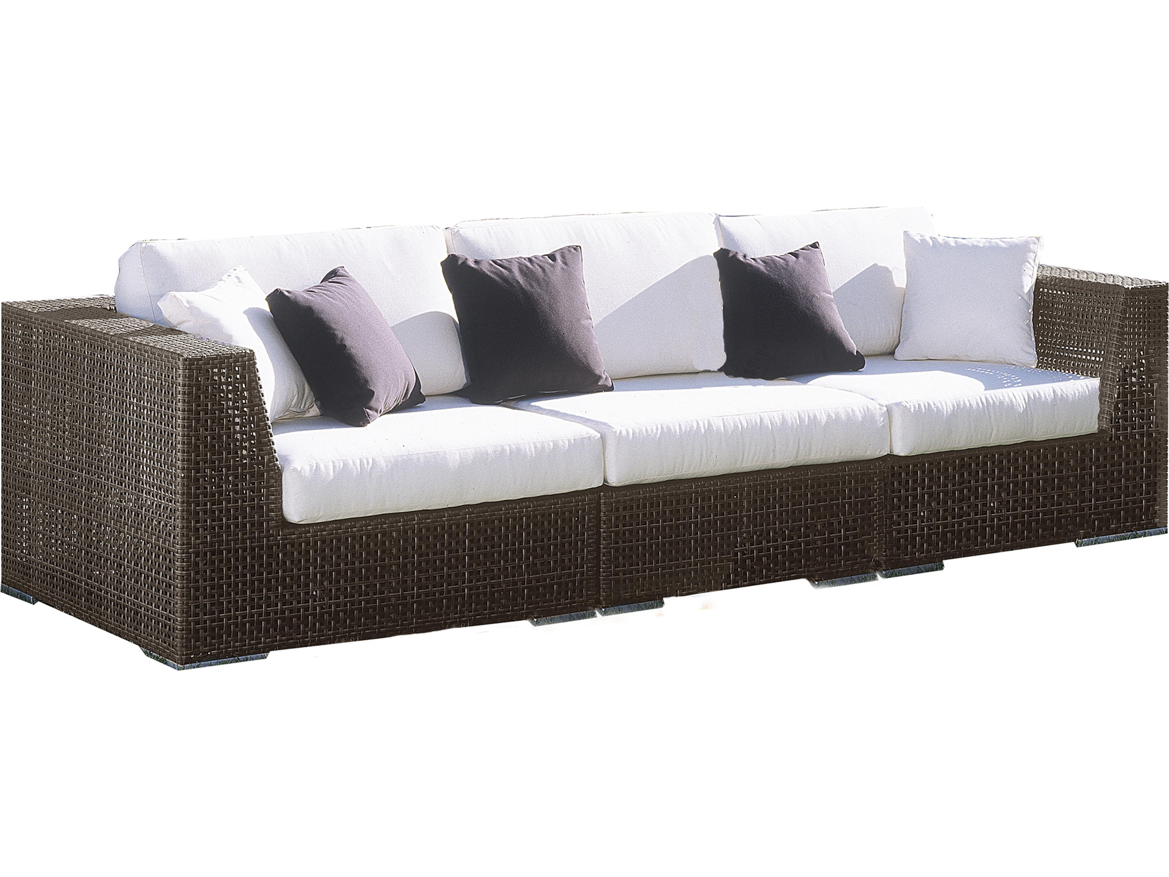 Soho Deep Seating Java Brown Wicker 3 Piece Lounge Set