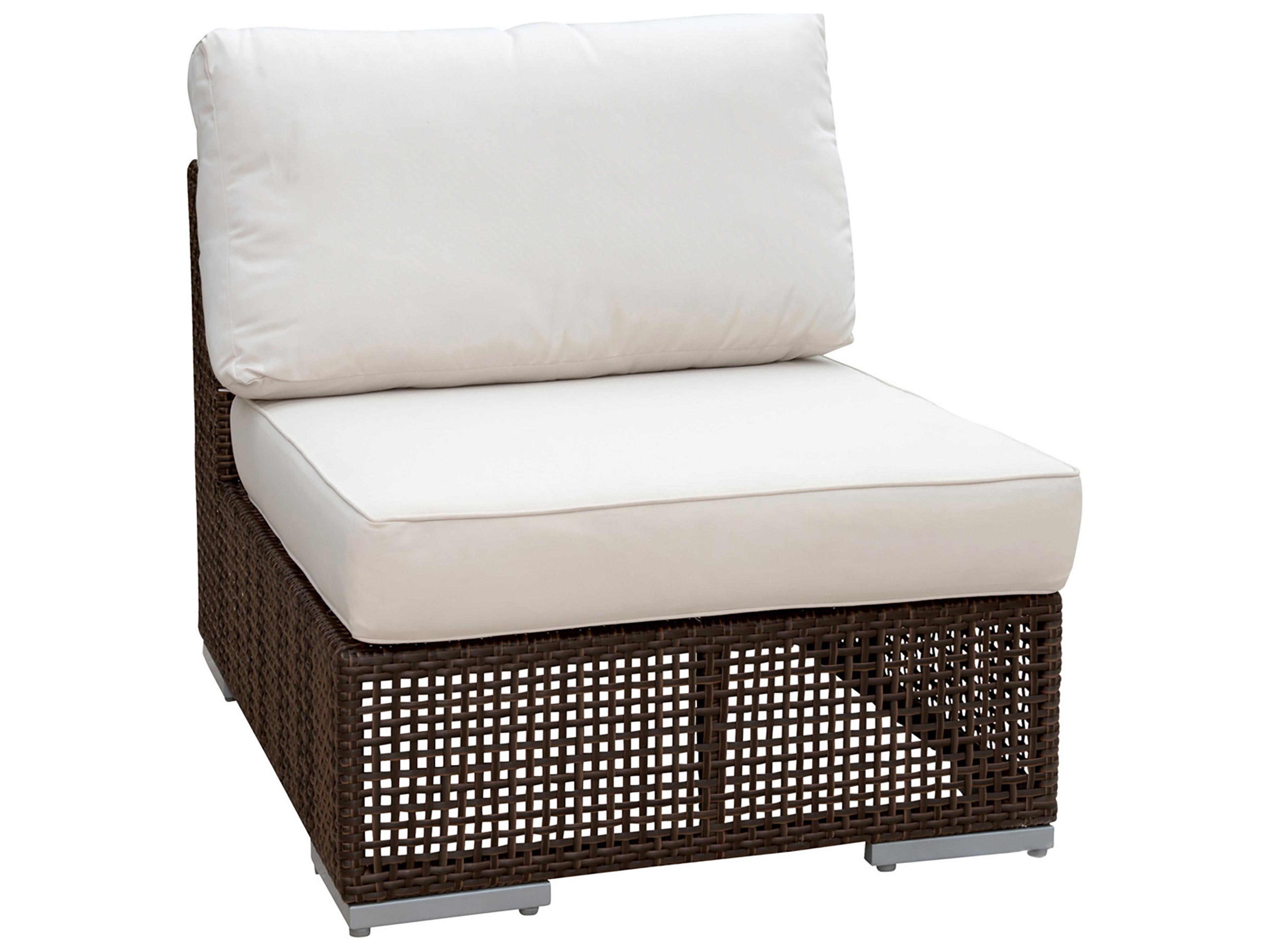 Soho Wicker Armless Lounge Chair