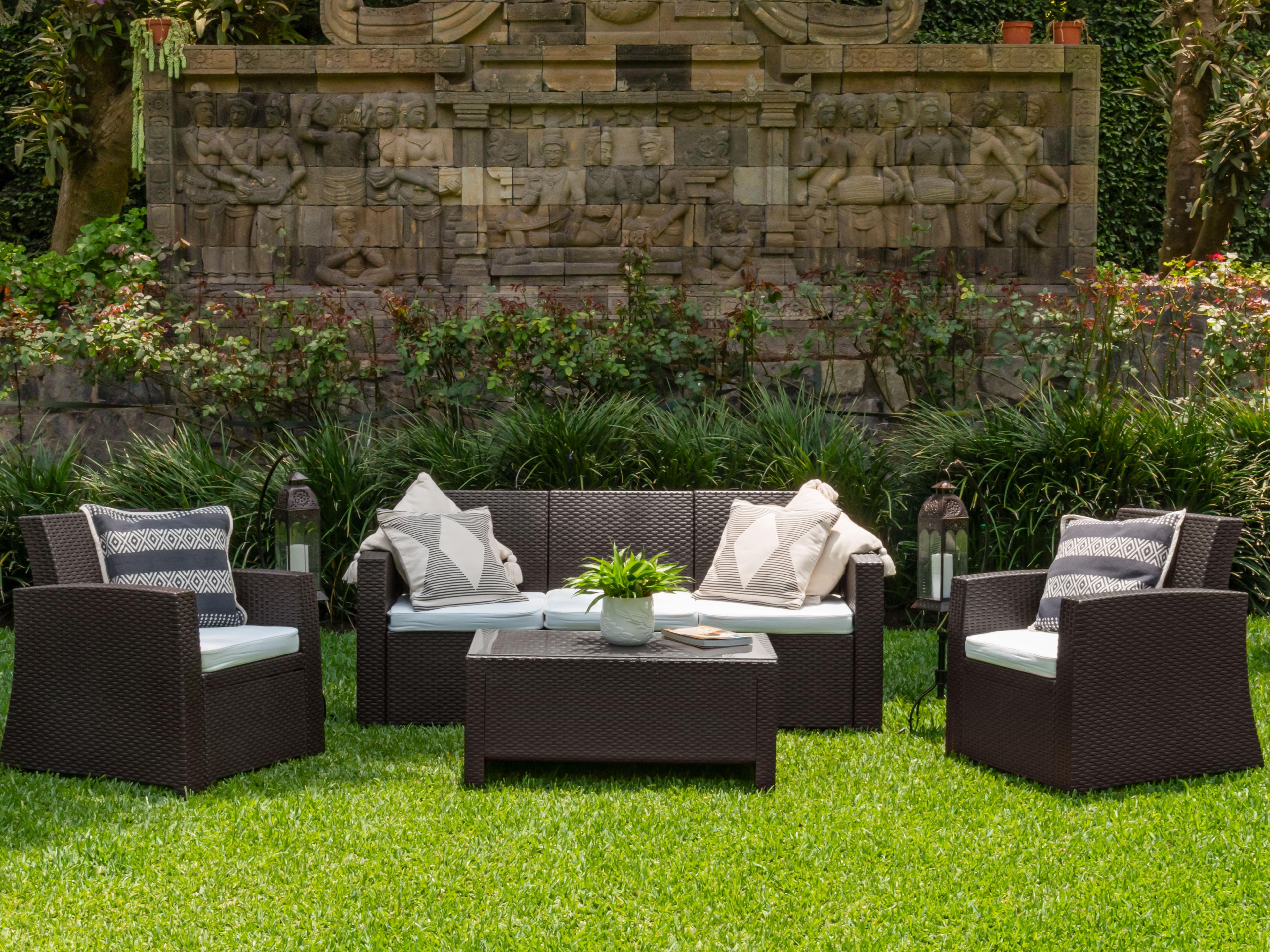 Plastique Chocolate 4 Piece Lounge Set