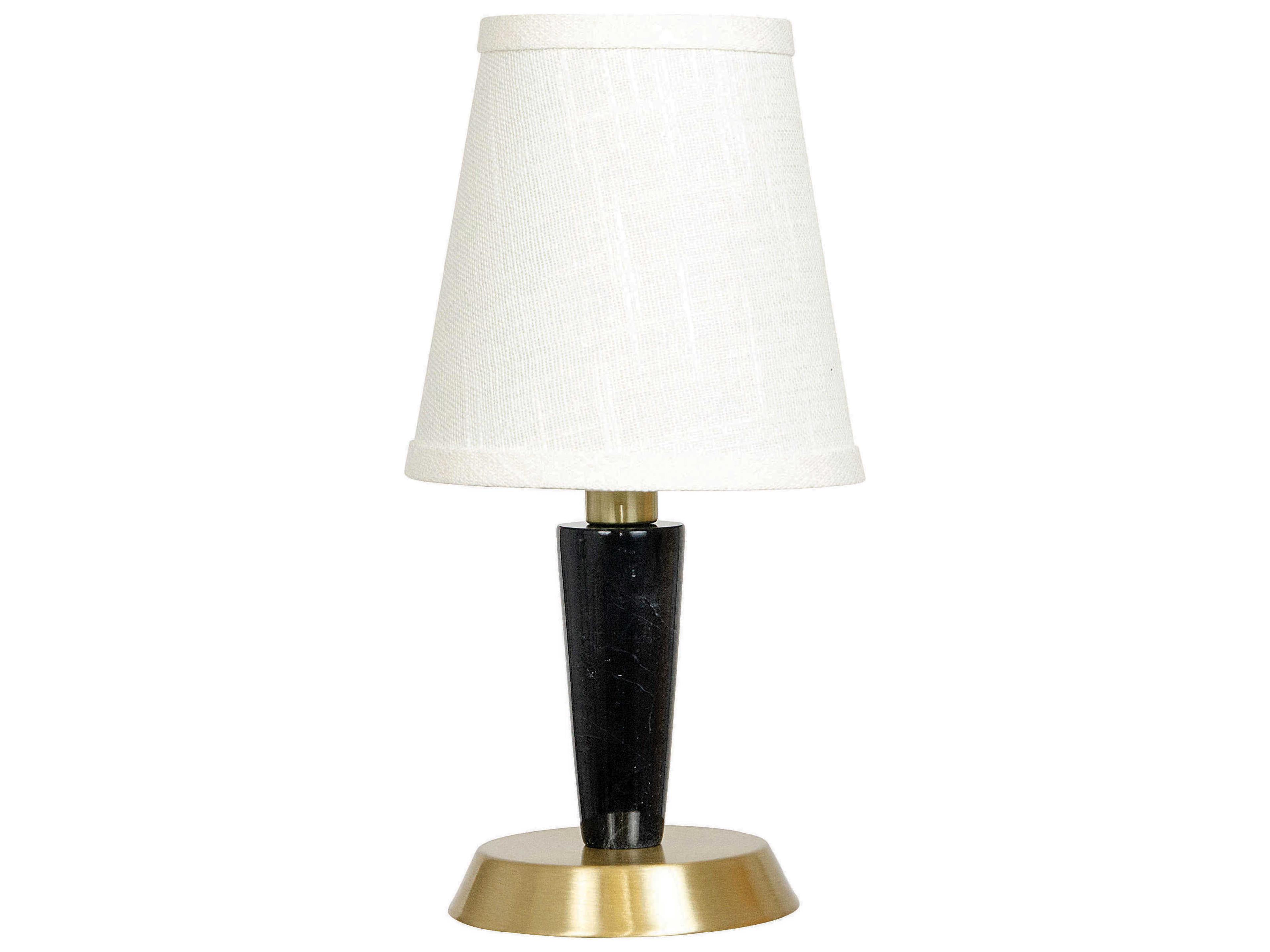 Bryson Satin Brass Black Table Lamp