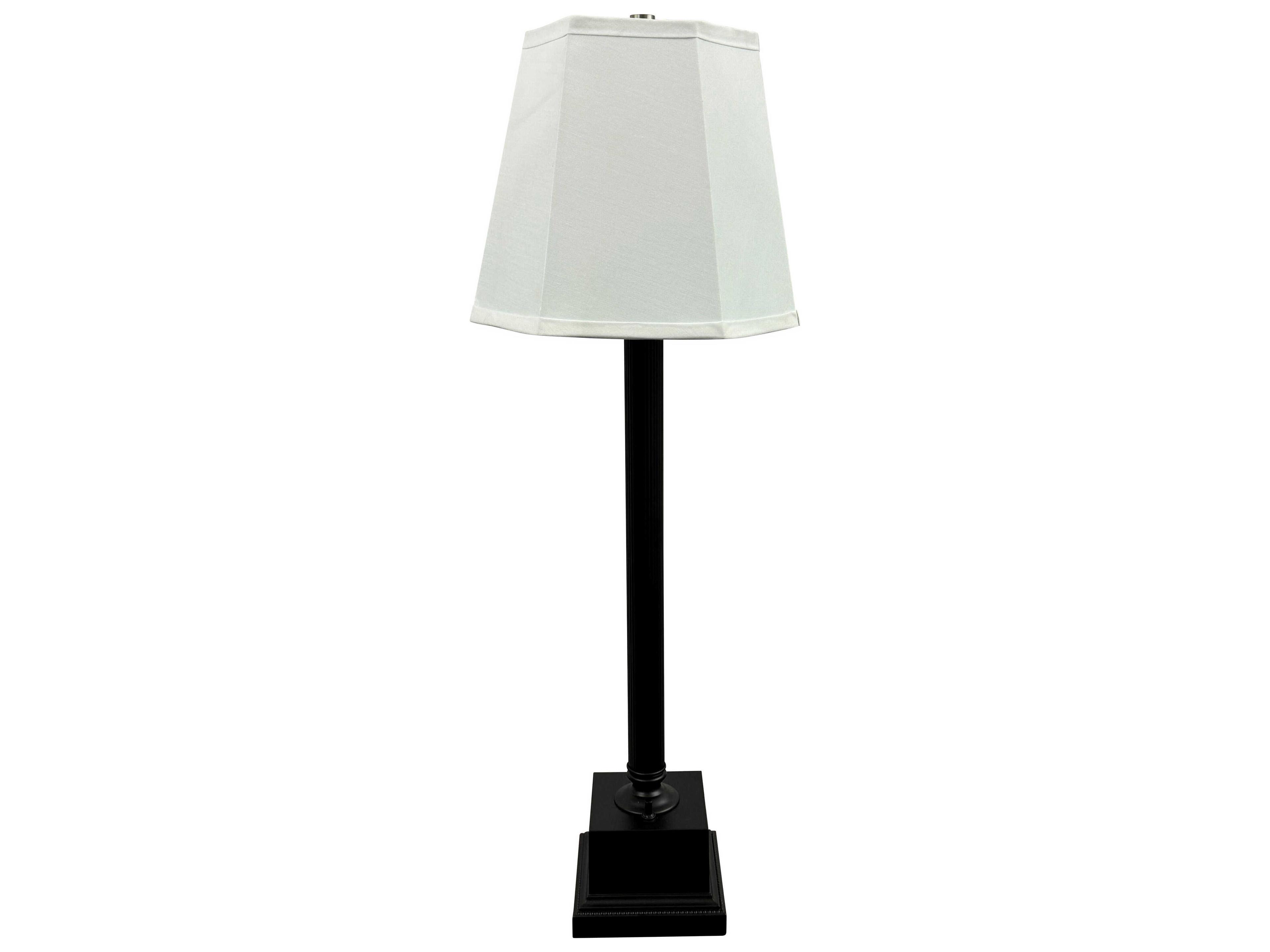 Bristol Black White Linen Hardback Buffet Lamp