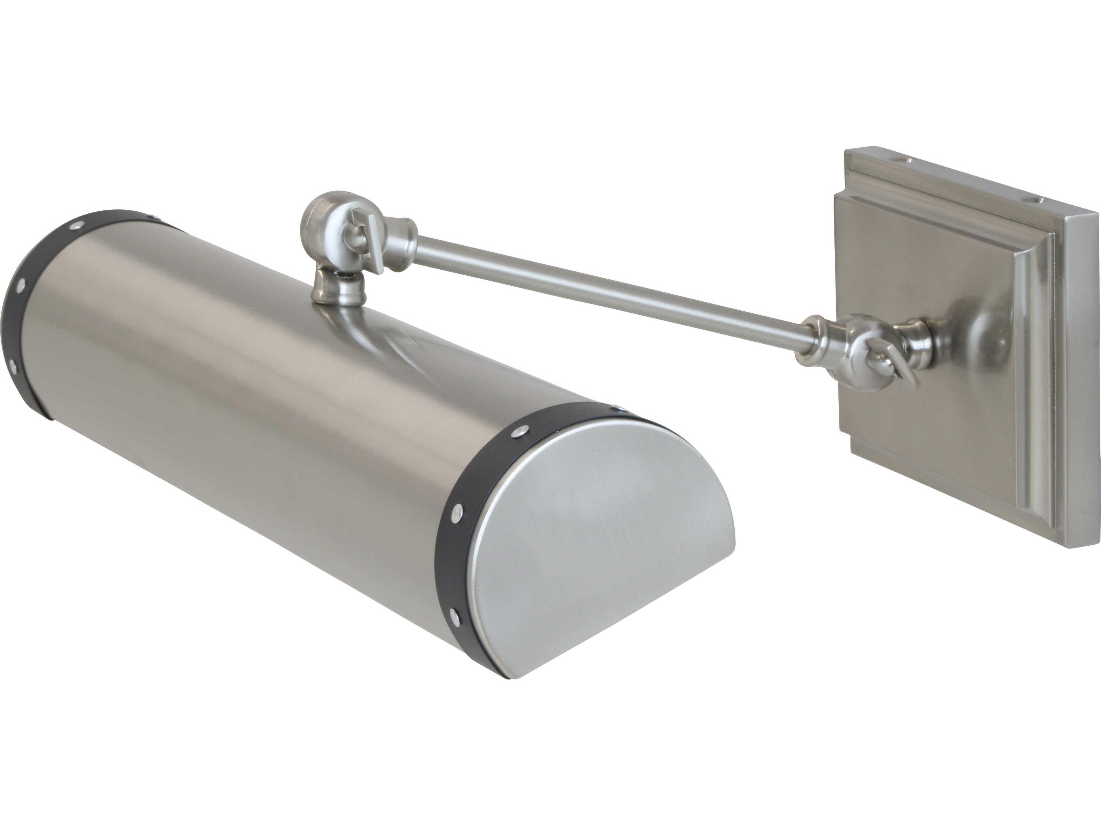 Steamer Direct Wire 1-Light Satin Nickel With Black Accents LED Picture Light