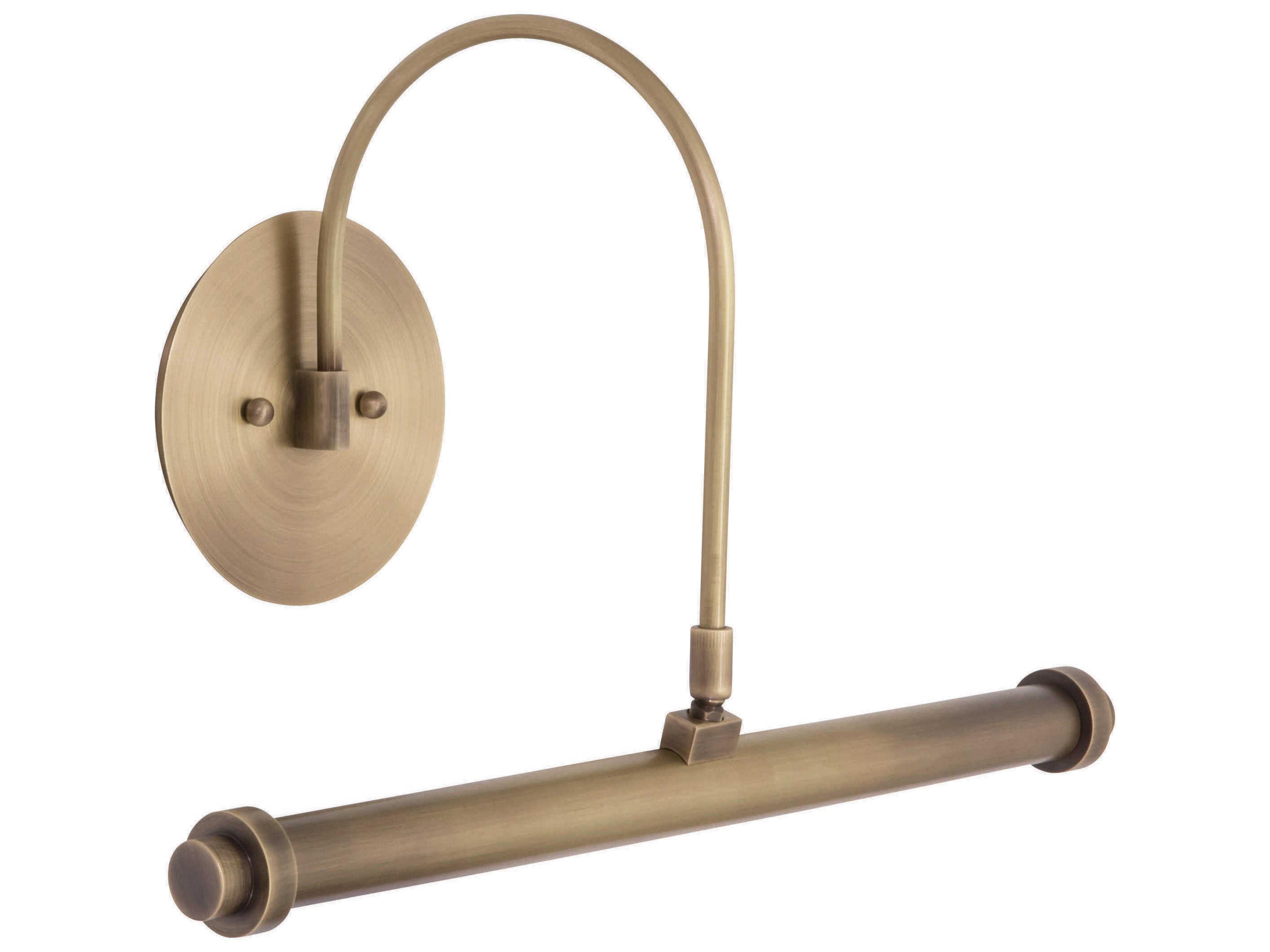 Slim-line 1-Light Antique Brass LED Picture Light