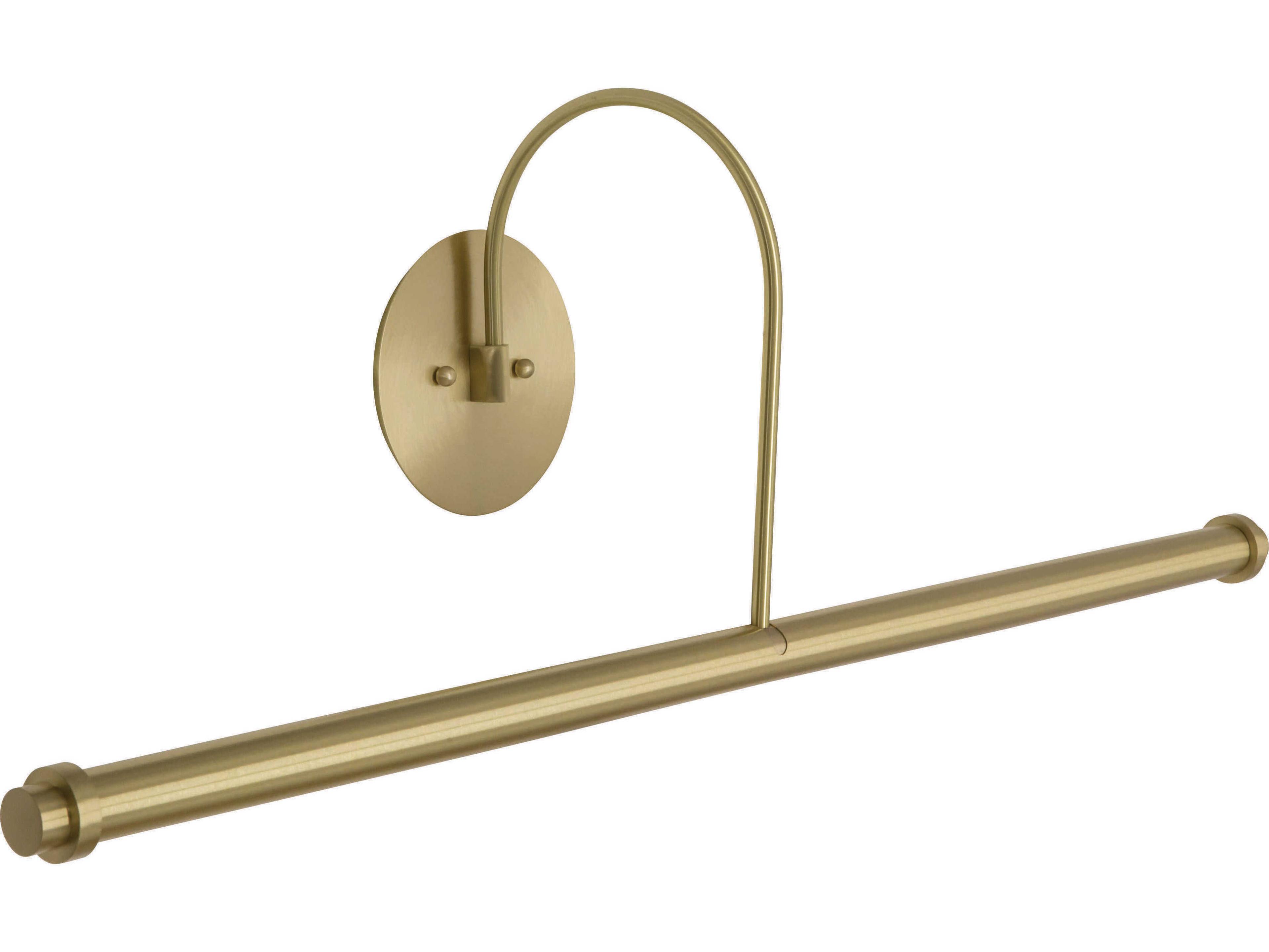 Slim-line 1-Light Satin Brass LED Picture Light