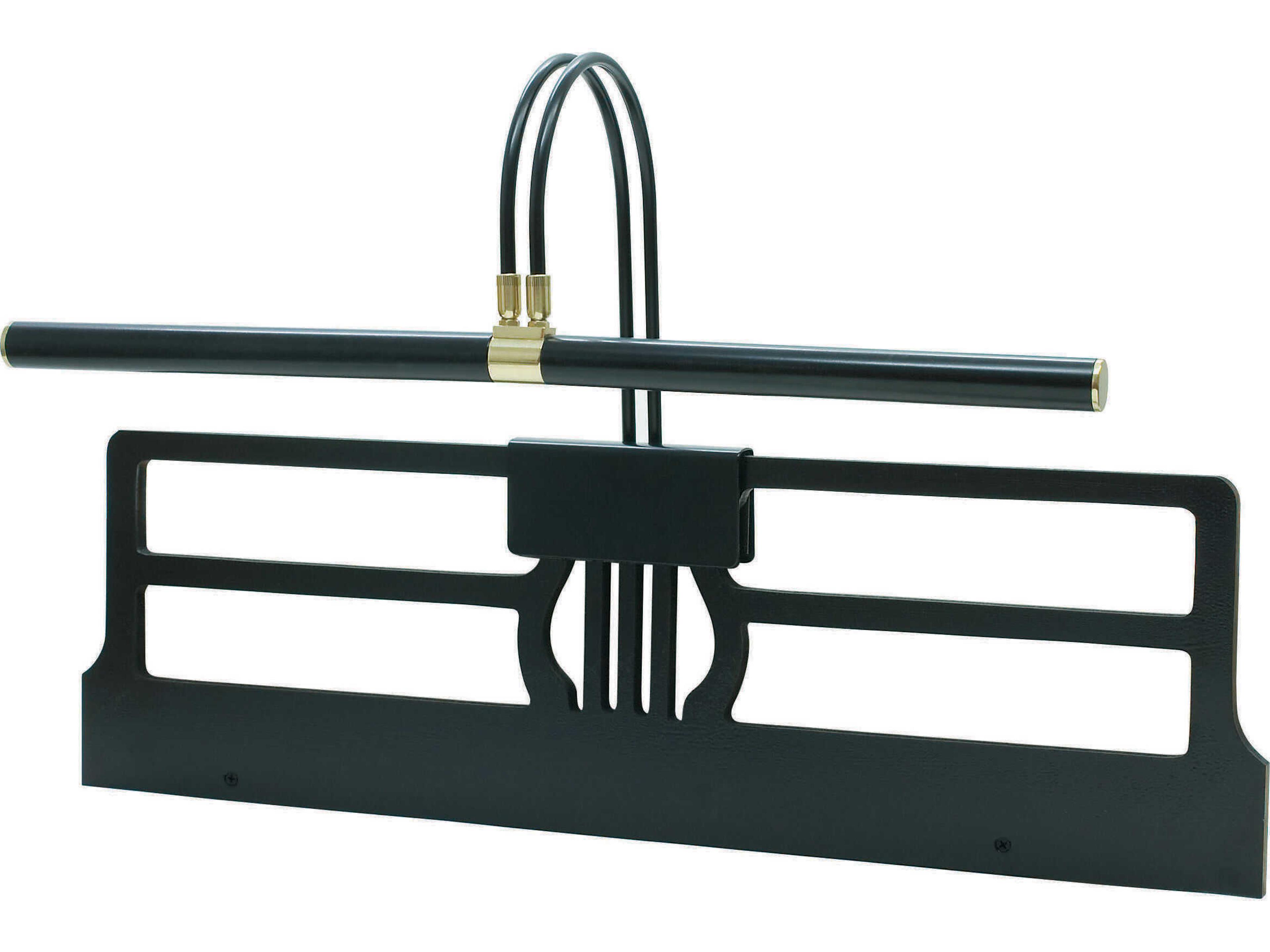 Grand Black with Polished Brass Piano Lamp