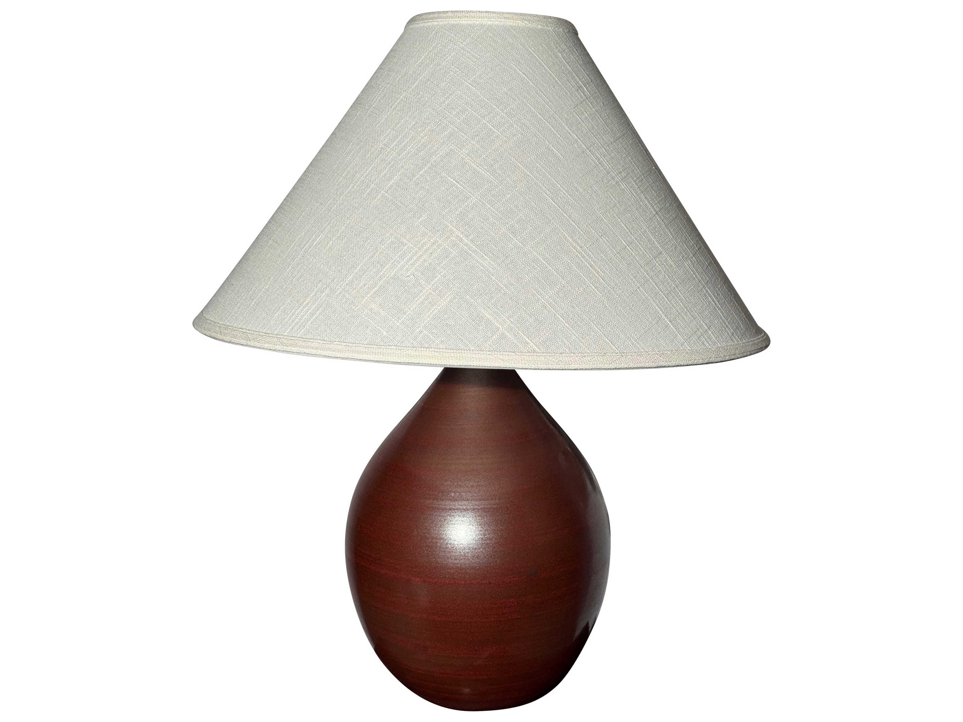 House of Troy Scatchard Iron Red Cream Linen Hardback Buffet Lamp