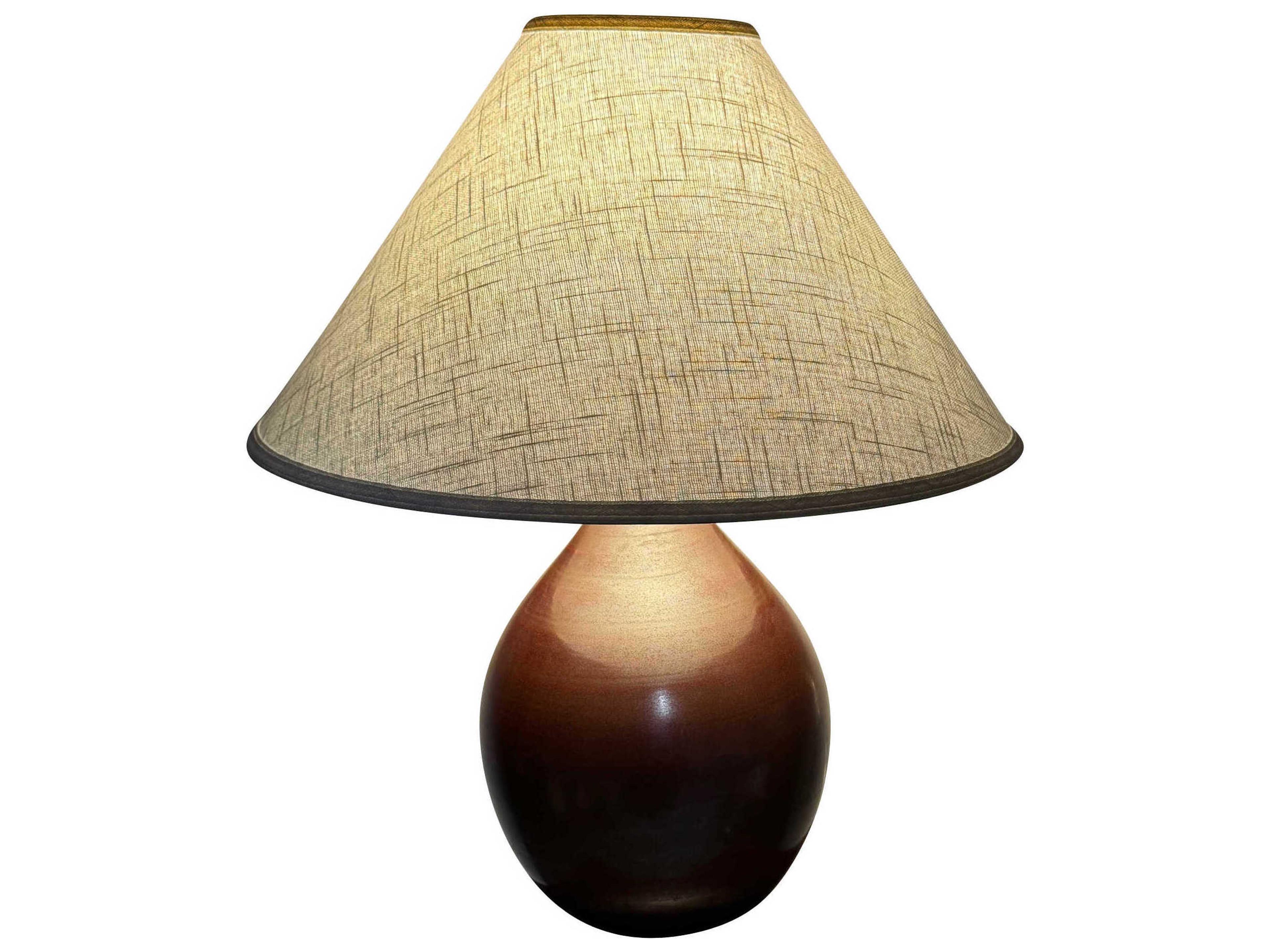 House of Troy Scatchard Iron Red Cream Linen Hardback Buffet Lamp