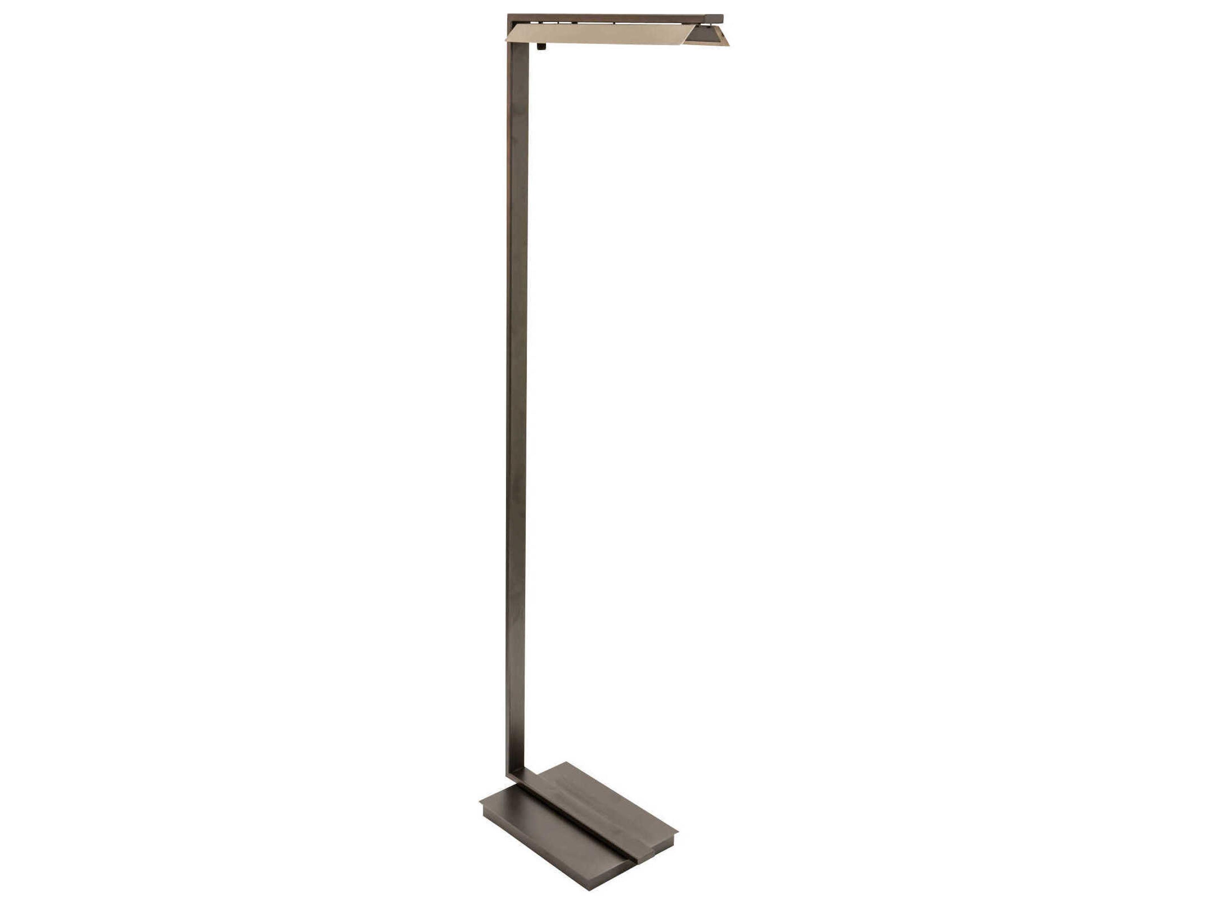 Jay Granite With Satin Nickel Gray LED Floor Lamp