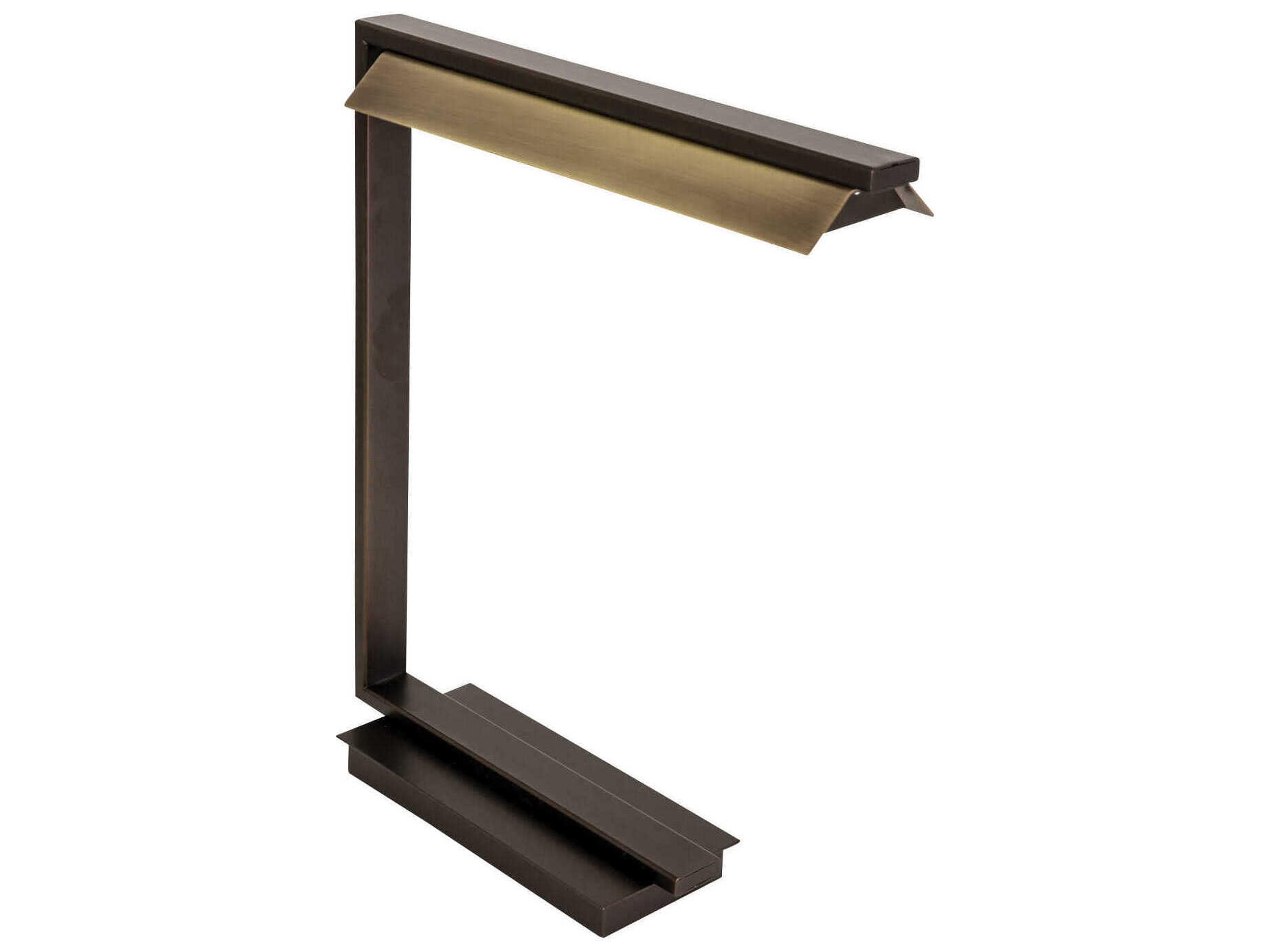 Jay Chestnut Bronze With Antique Brass LED Desk Lamp