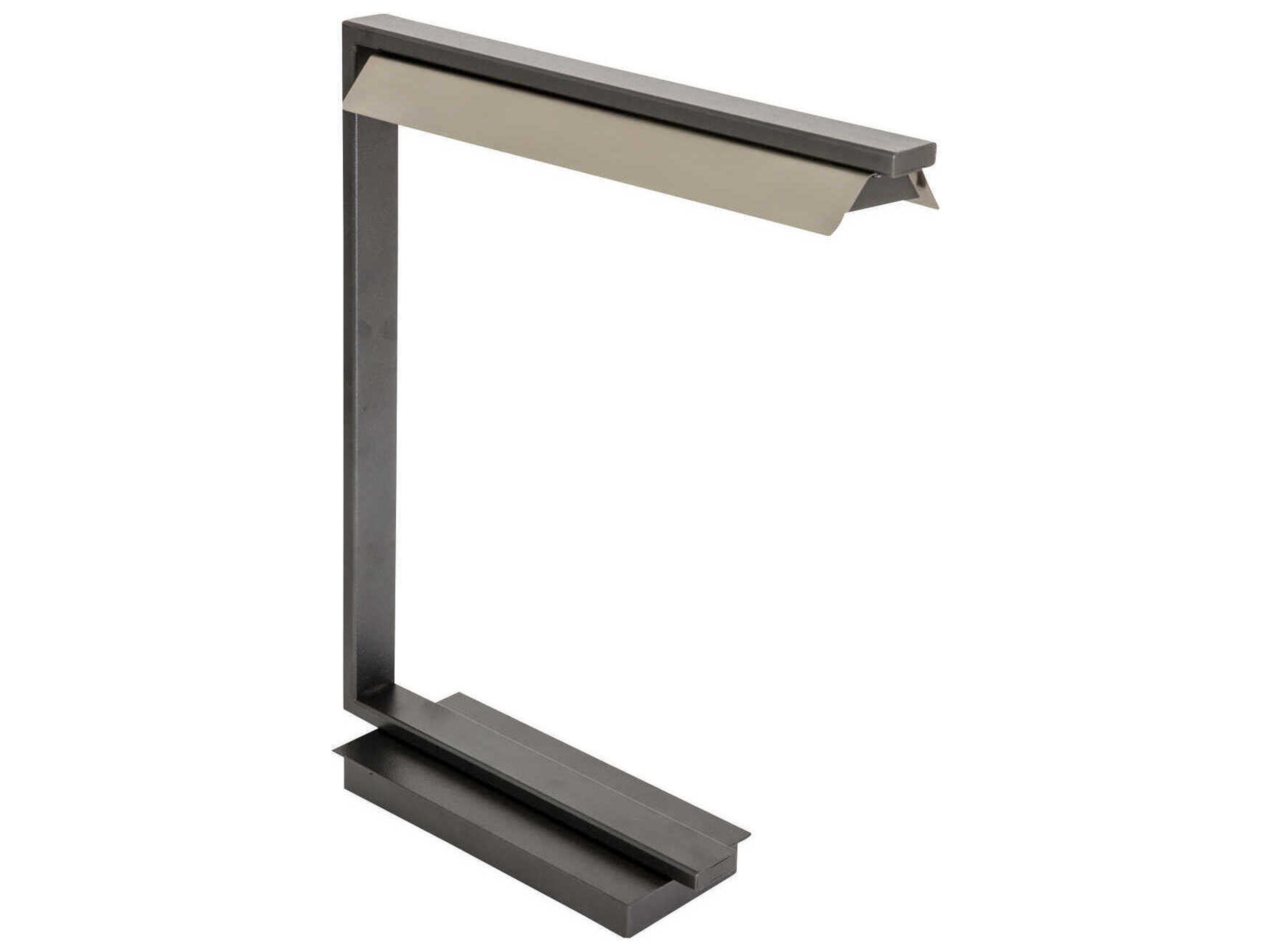 Jay Granite With Satin Nickel Gray LED Desk Lamp