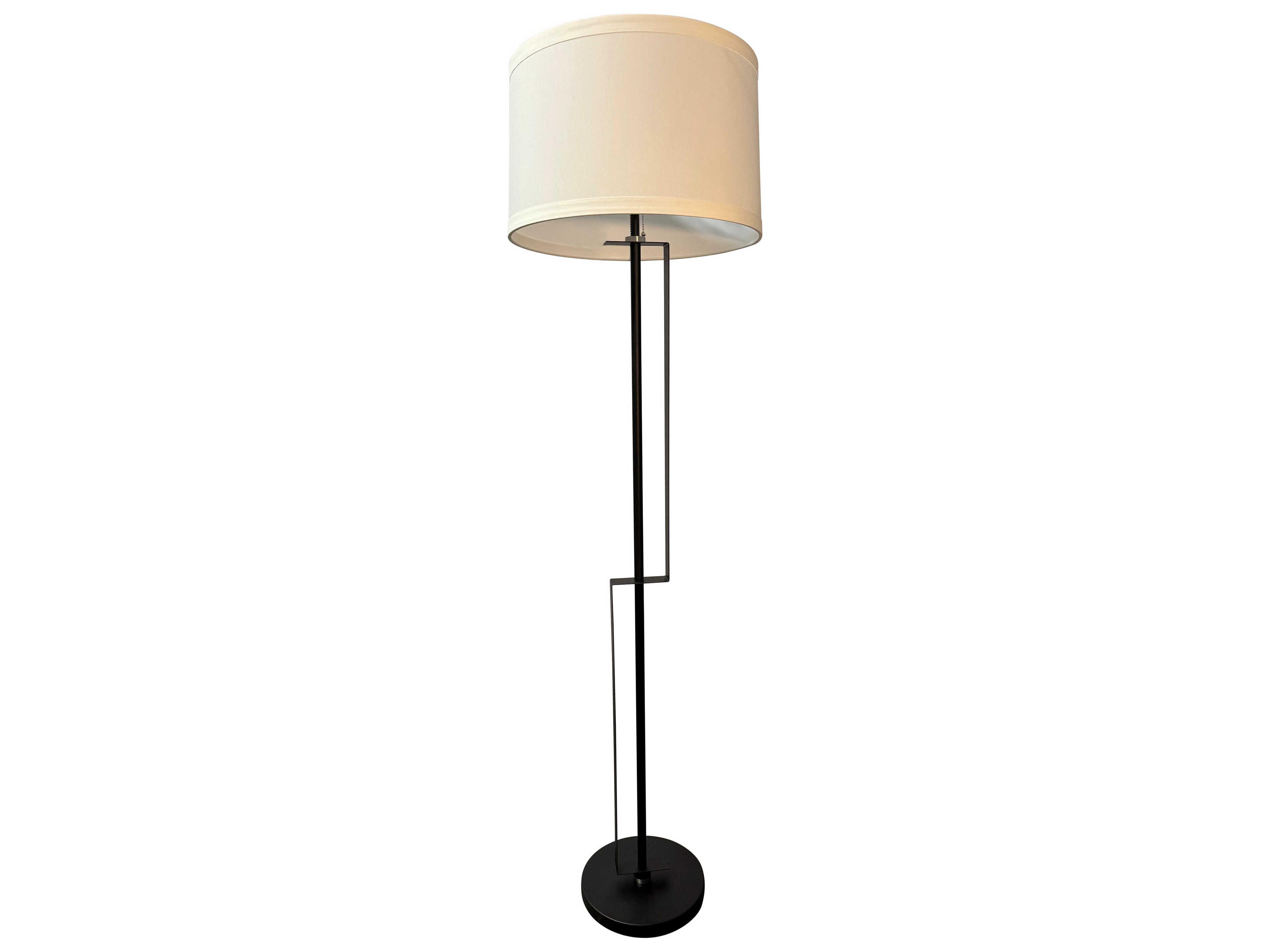Lyndon Off White Linen Hardback Floor Lamp
