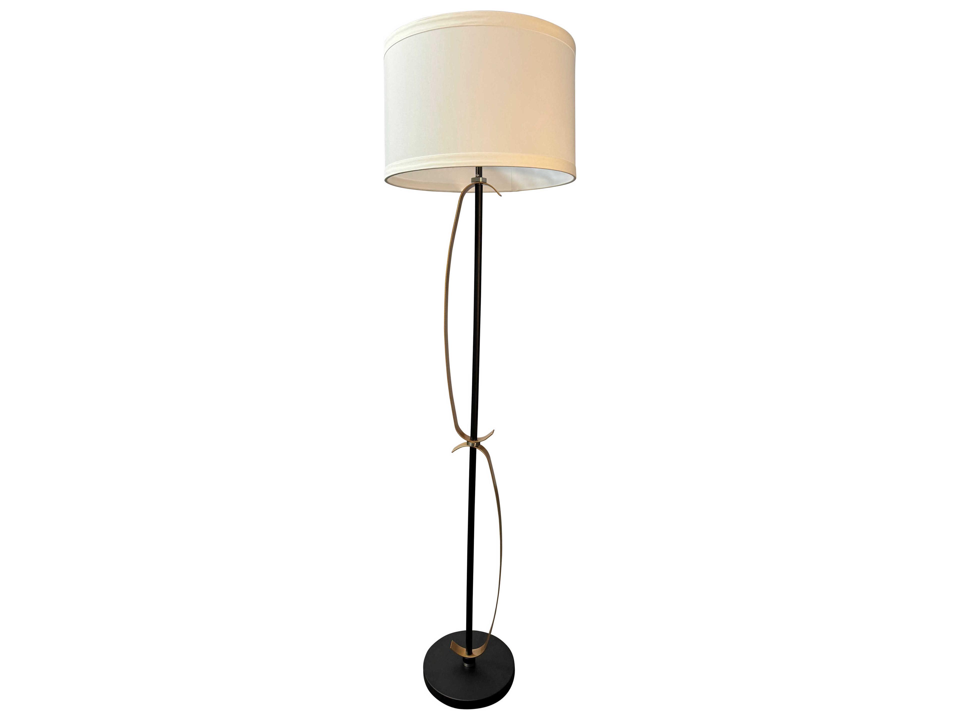 Lyndon Off White Linen Hardback Floor Lamp