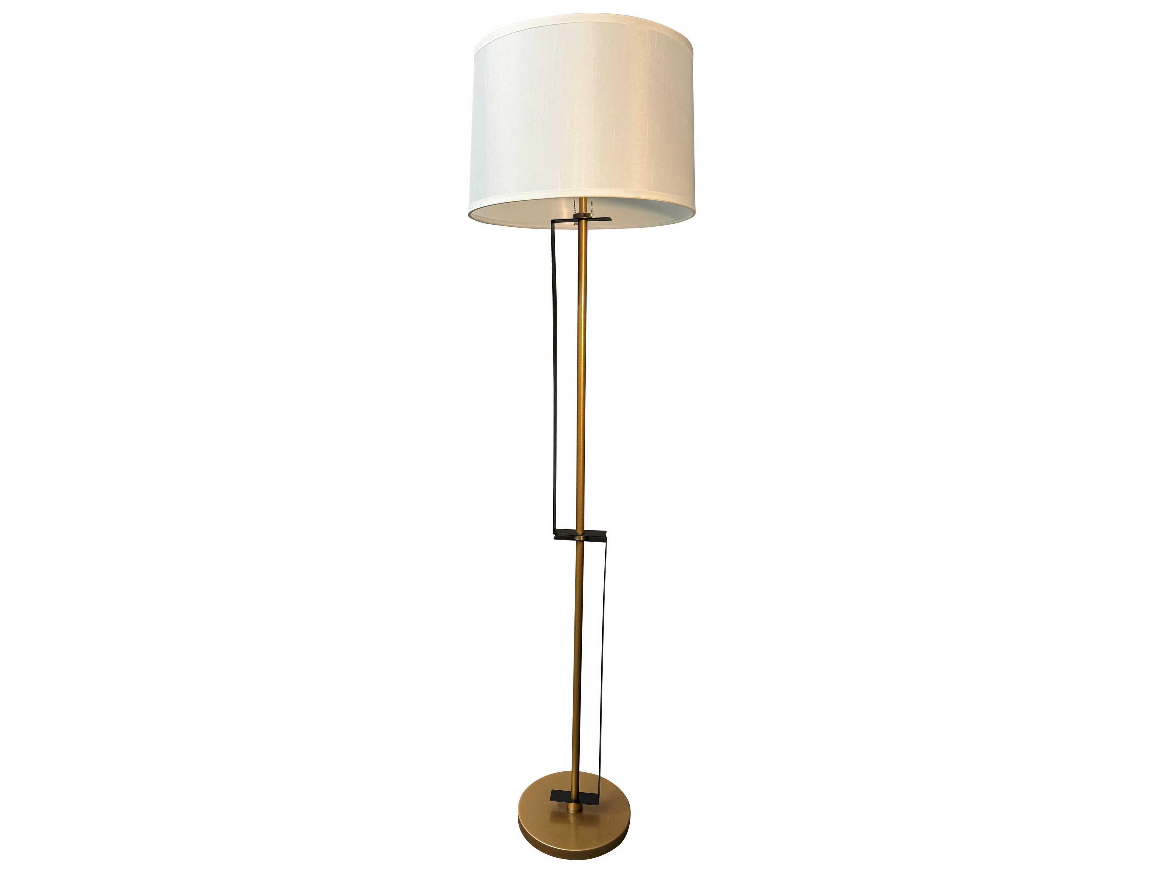 Lyndon Off White Linen Hardback Floor Lamp