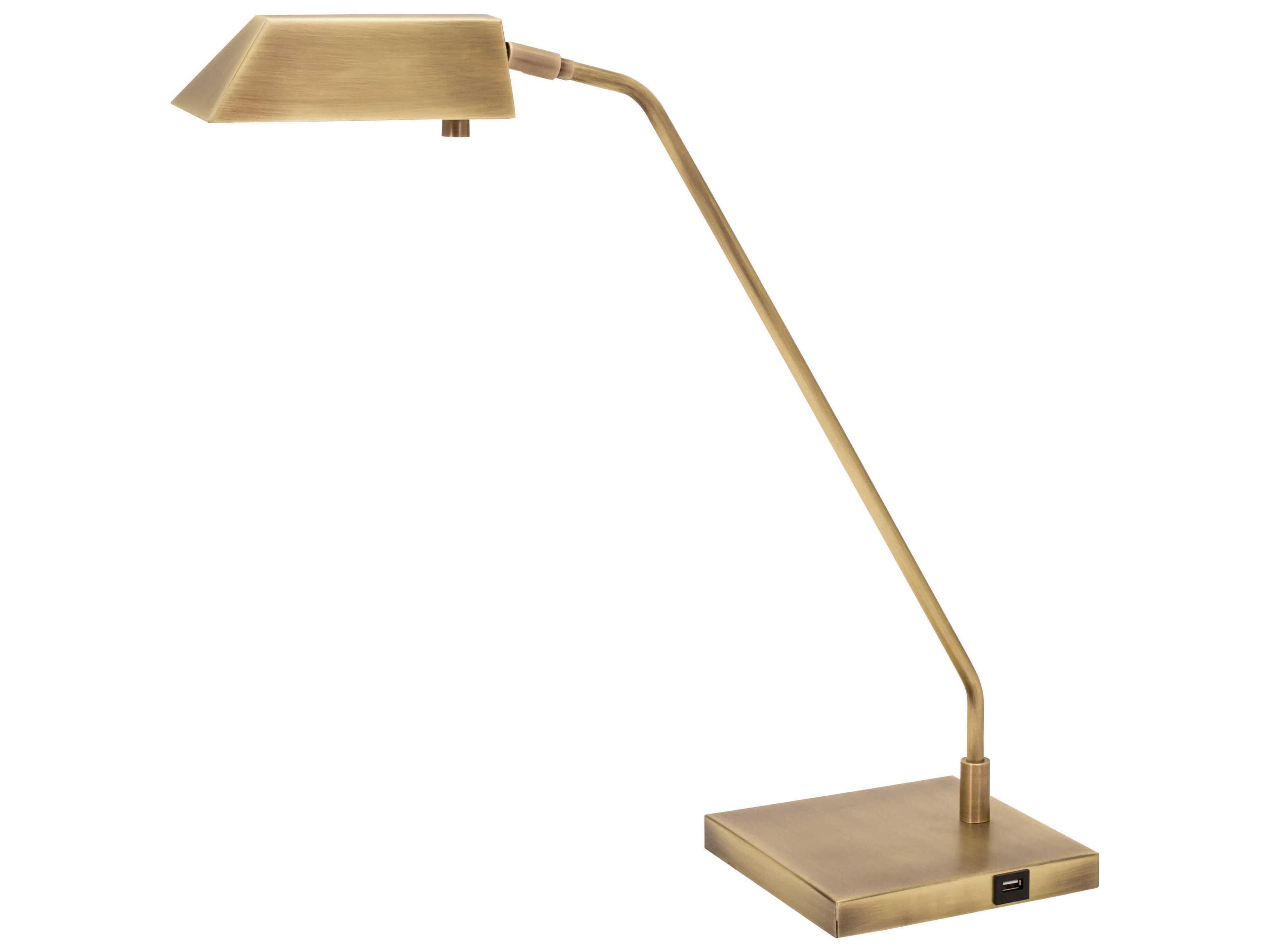 Newbury Antique Brass LED Desk Lamp