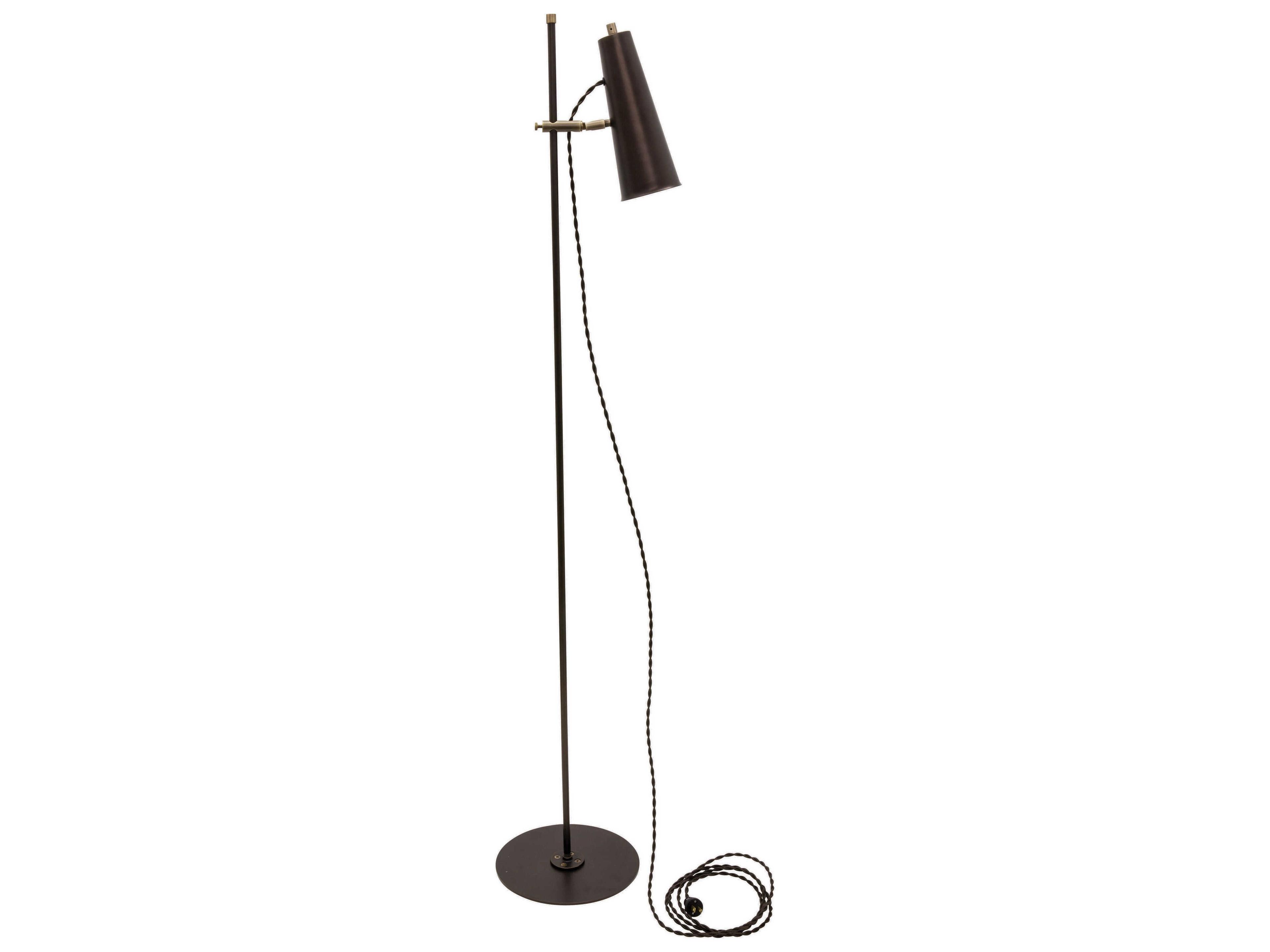 Norton LED Chestnut Bronze Antique Brass Accents Floor Lamp