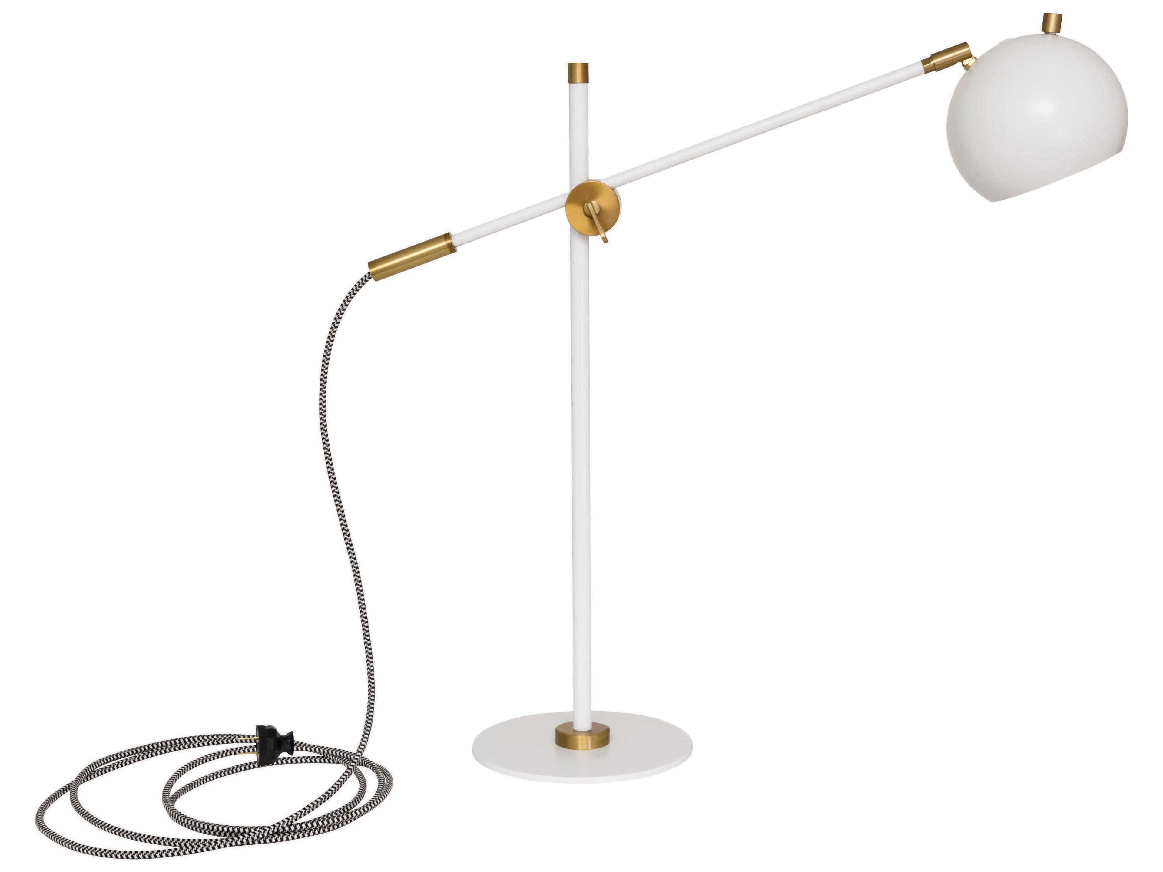 Orwell White With Weathered Brass Accents LED Buffet Lamp
