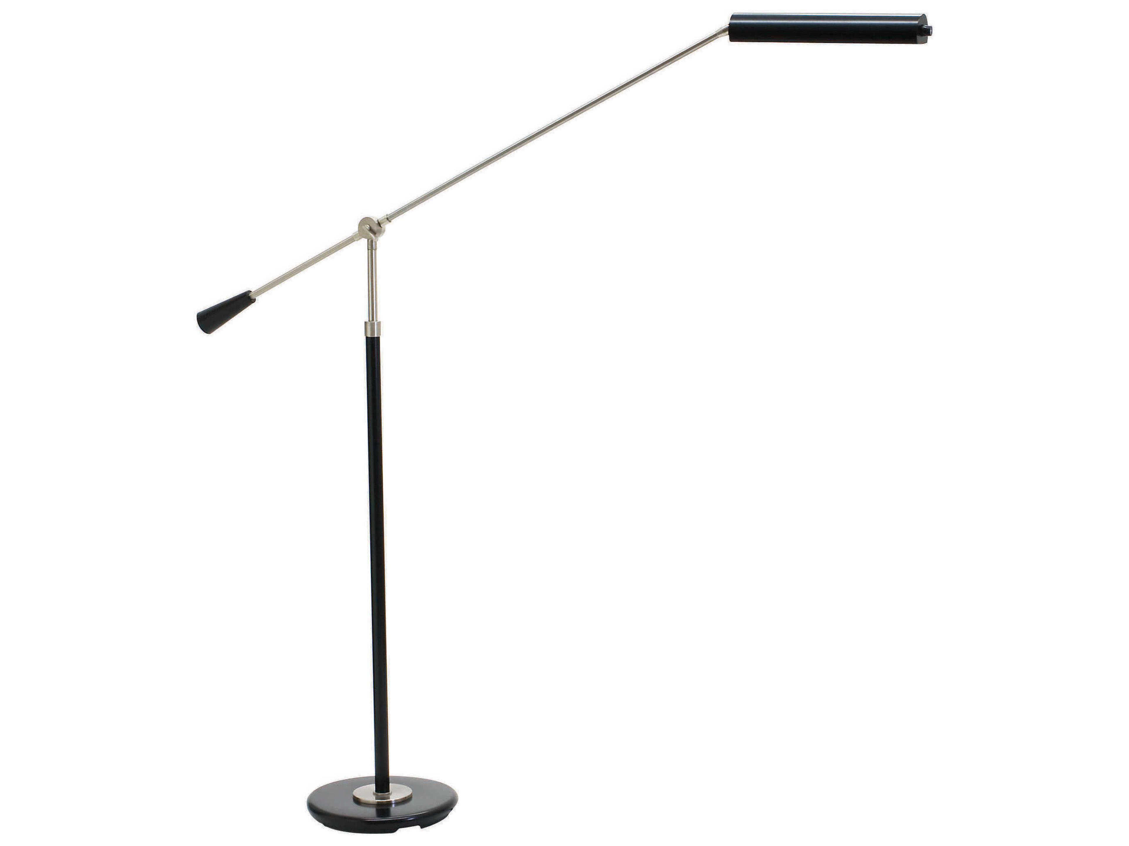 House of Troy Grand Piano Black & Satin Nickel LED Floor Lamp