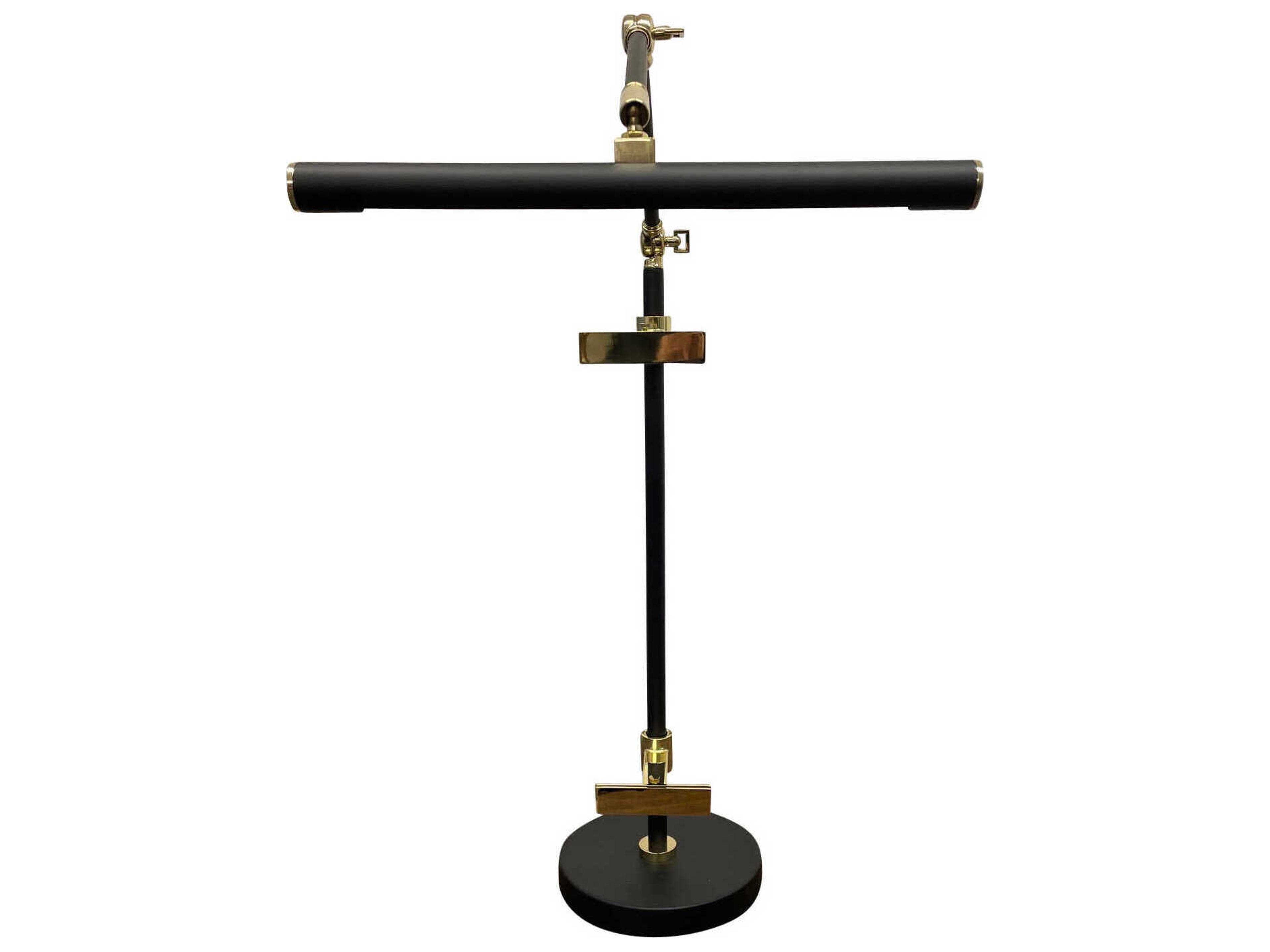 River North Black Polished Brass Desk Lamp