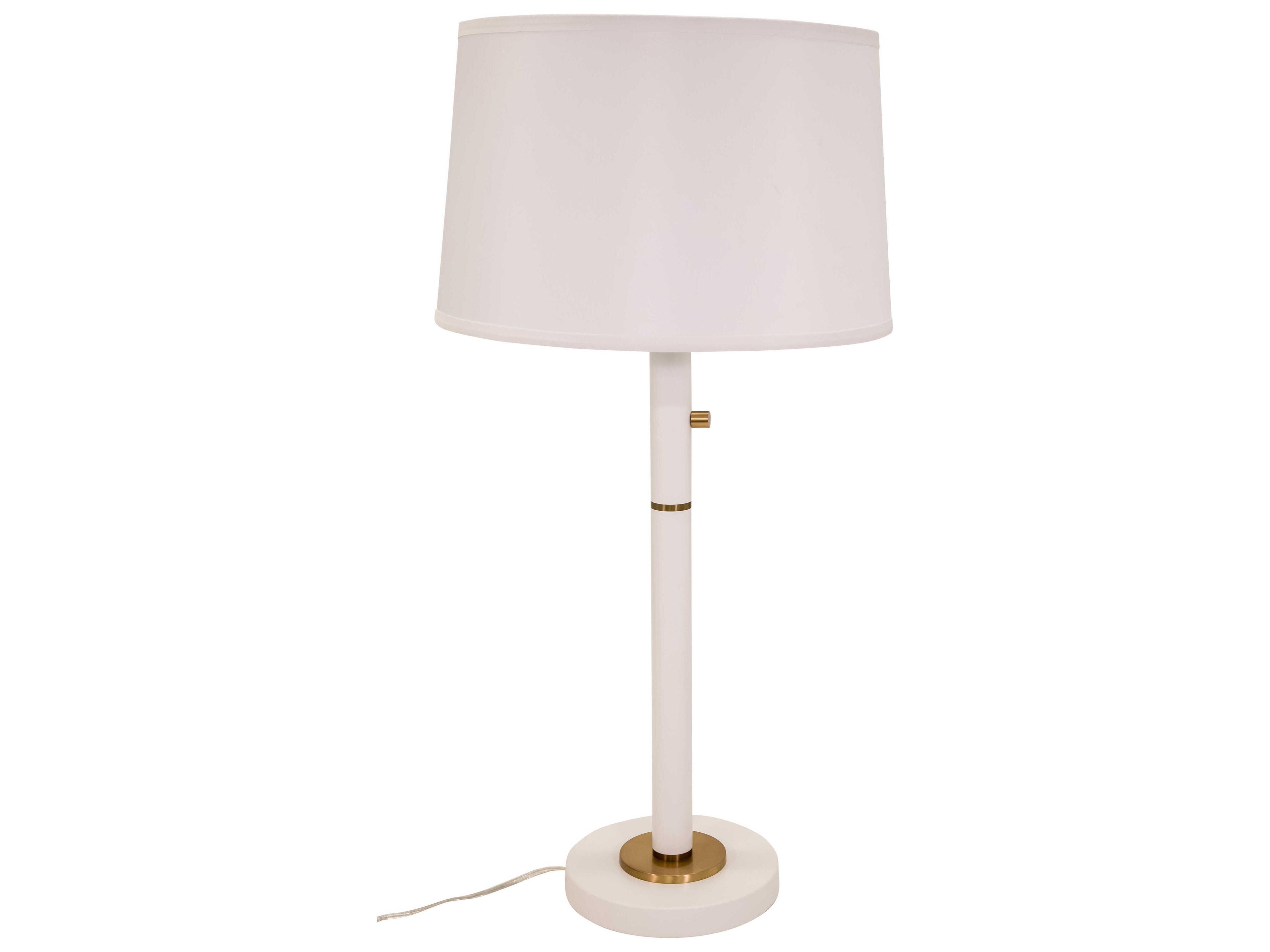 Rupert White With Weathered Brass Accents Buffet Lamp