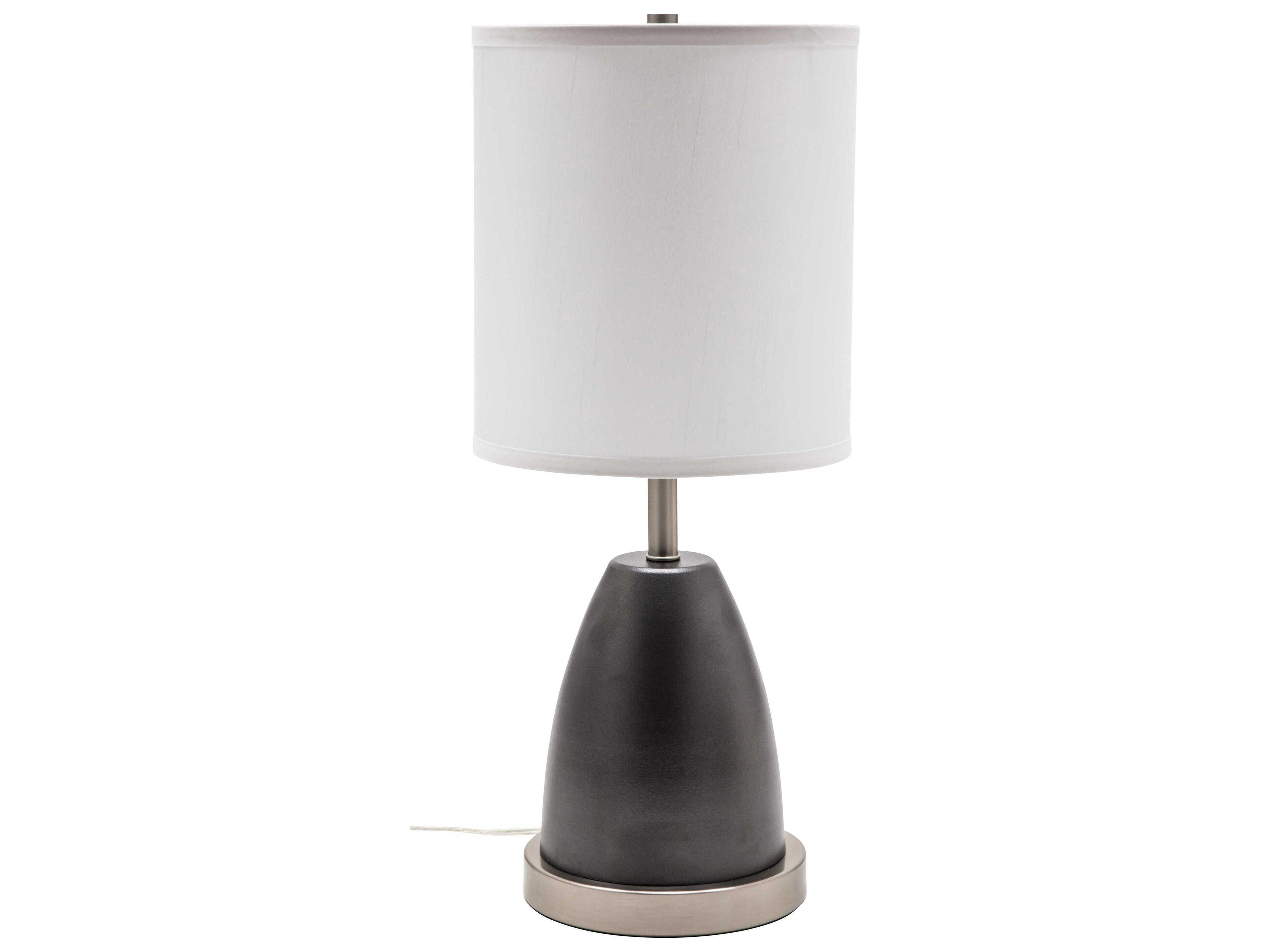Rupert Granite With Satin Nickel Accents Gray Table Lamp