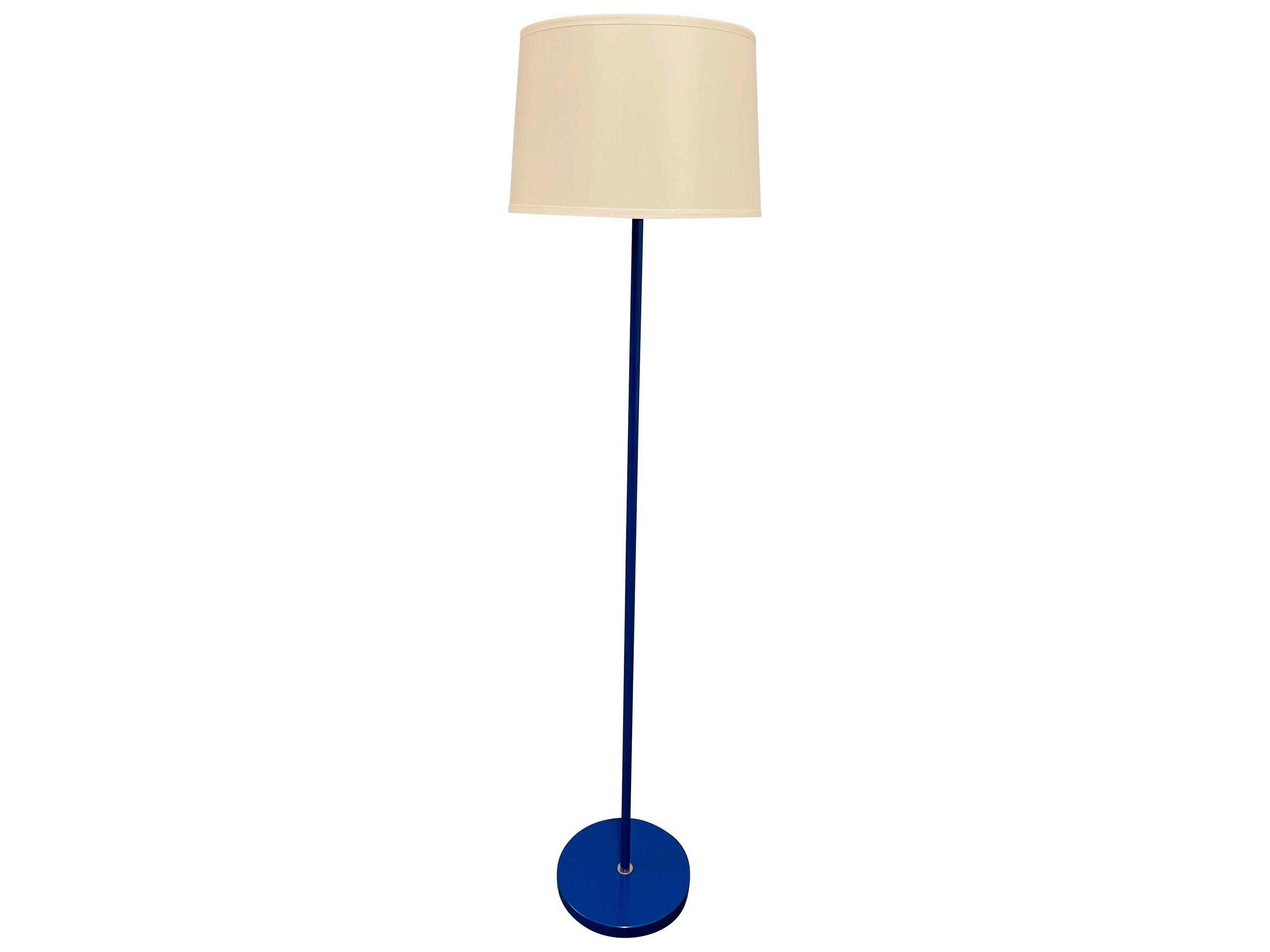 Sawyer Cobalt Satin Nickel Blue Floor Lamp