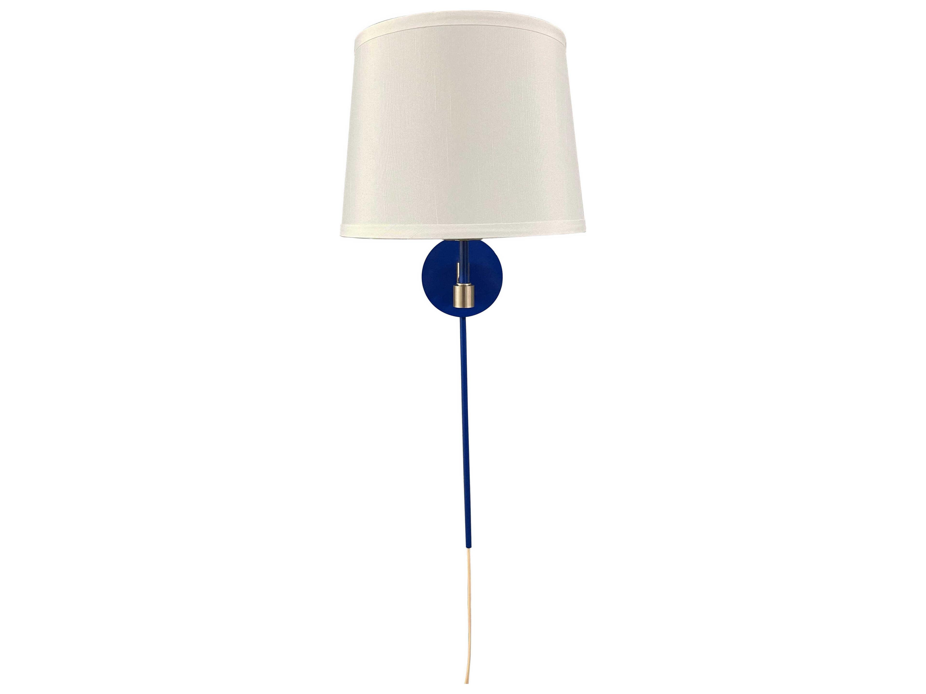 Sawyer 1-Light Cobalt Satin Nickel Blue Wall Sconce