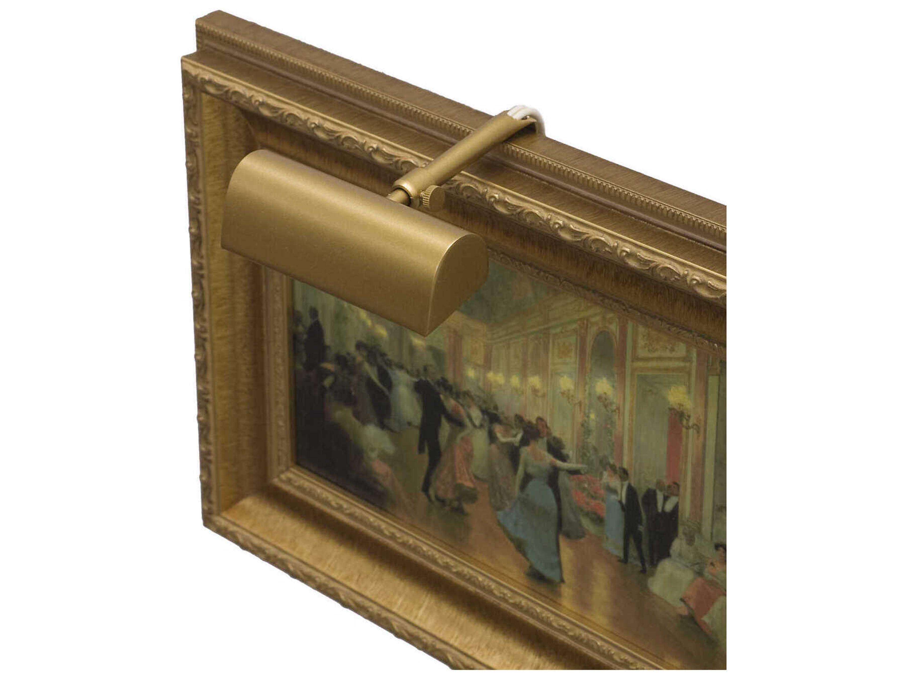 Classic Traditional 1-Light Gold Picture Light