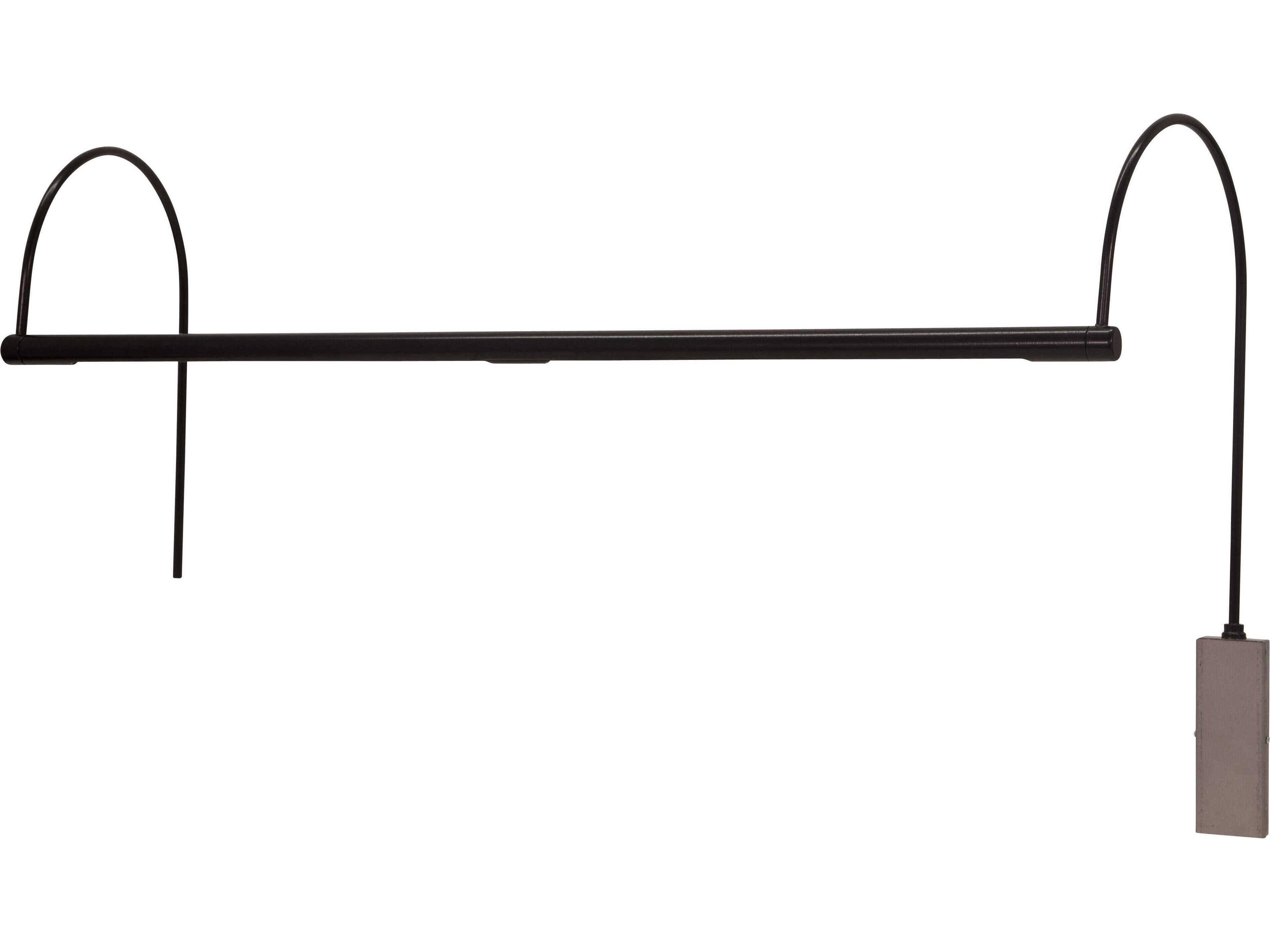 Ultra Slim-line 1-Light Black Picture Light