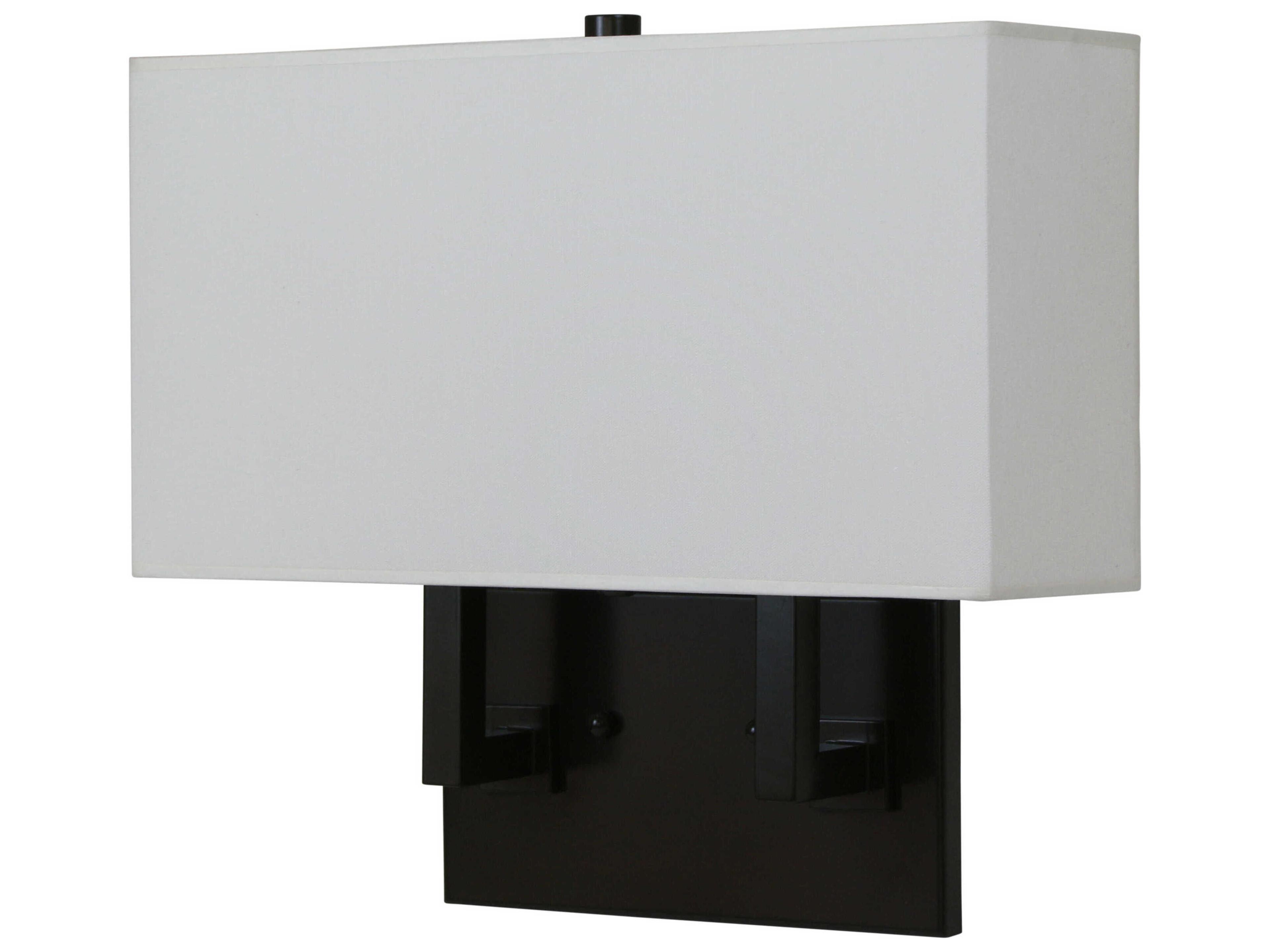 2-Light Architectural Bronze White Wall Sconce