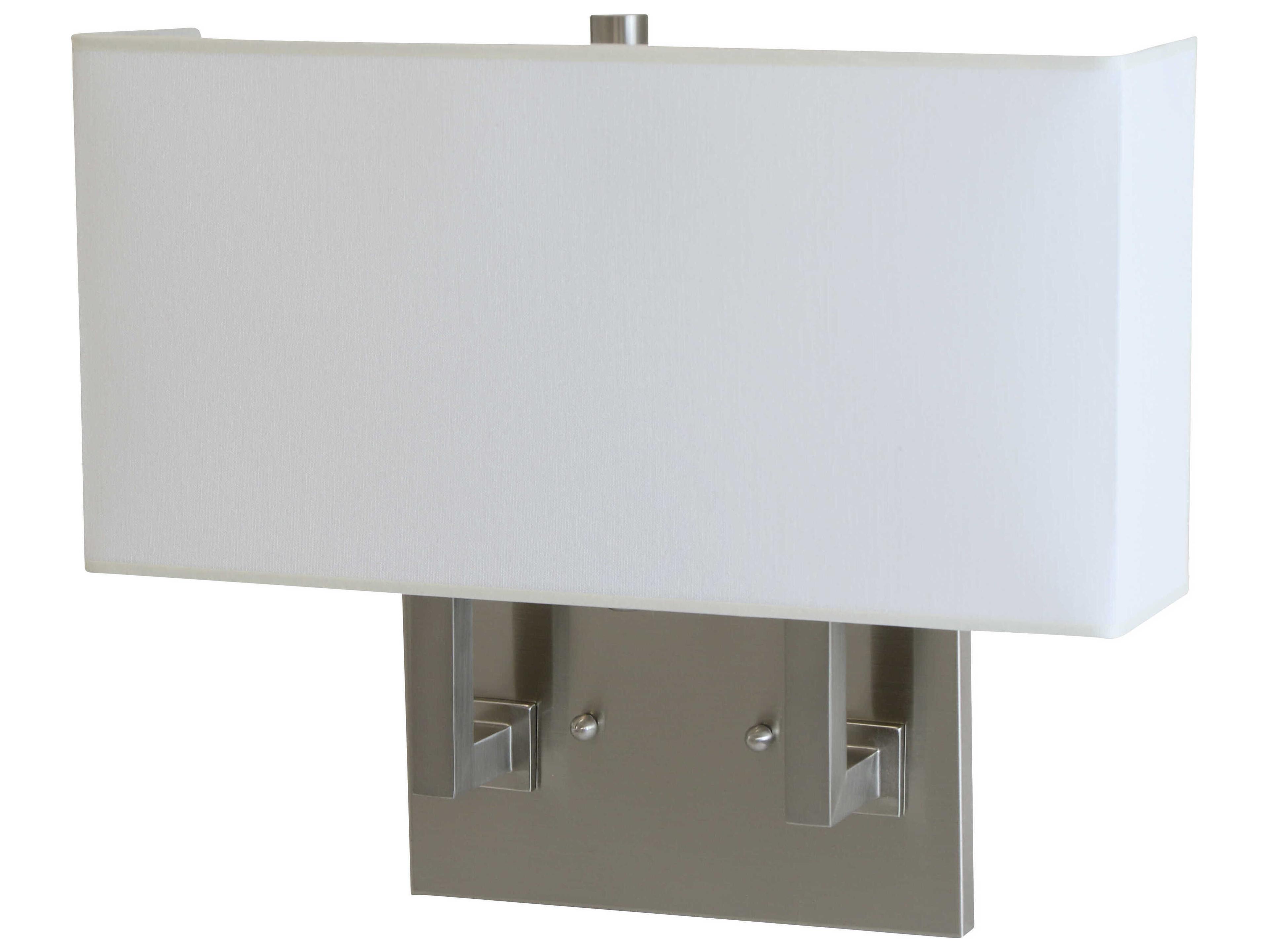 2-Light Satin Nickel Wall Sconce
