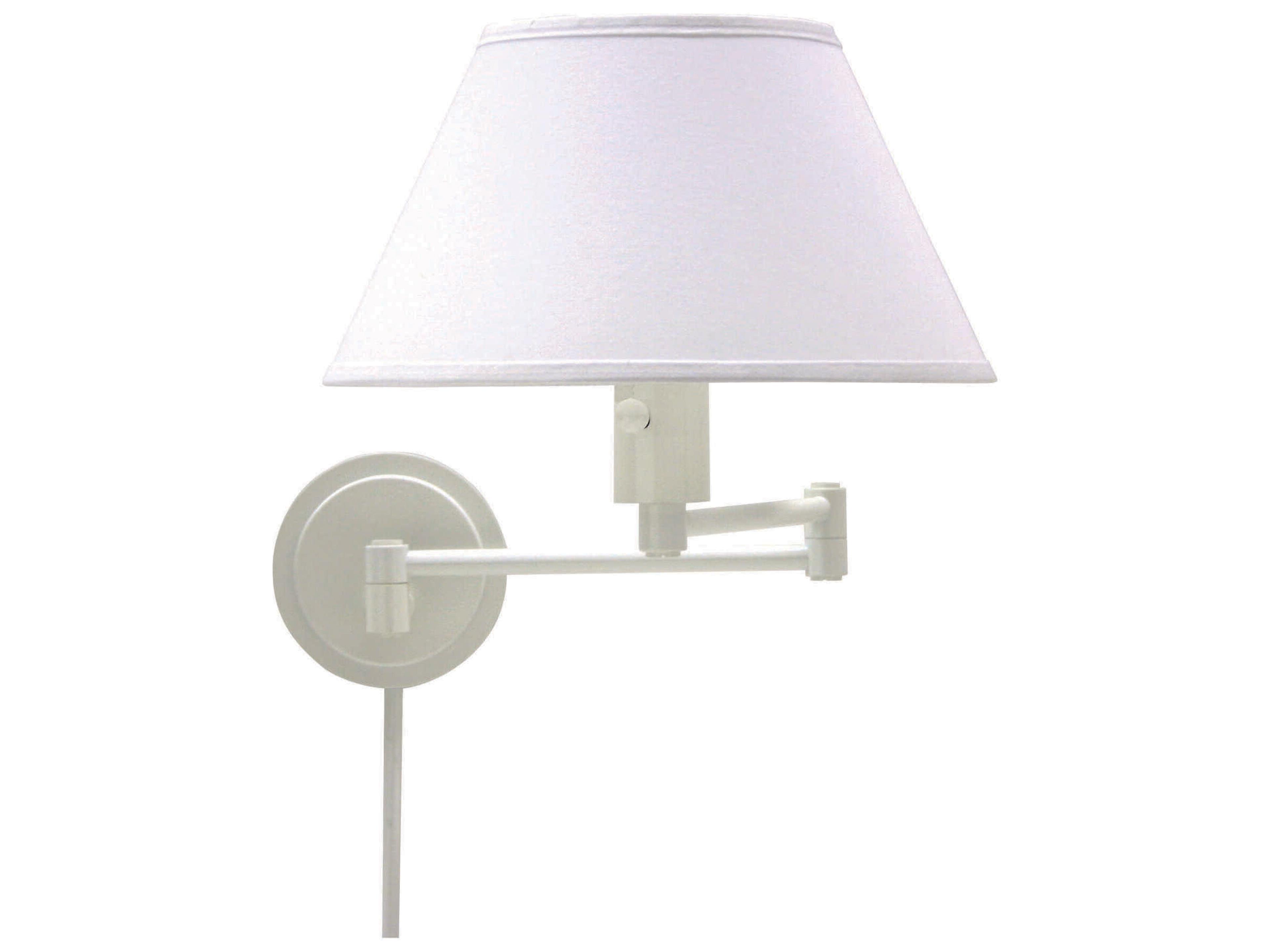 Home And Office 1-Light White Swing Wall Sconce