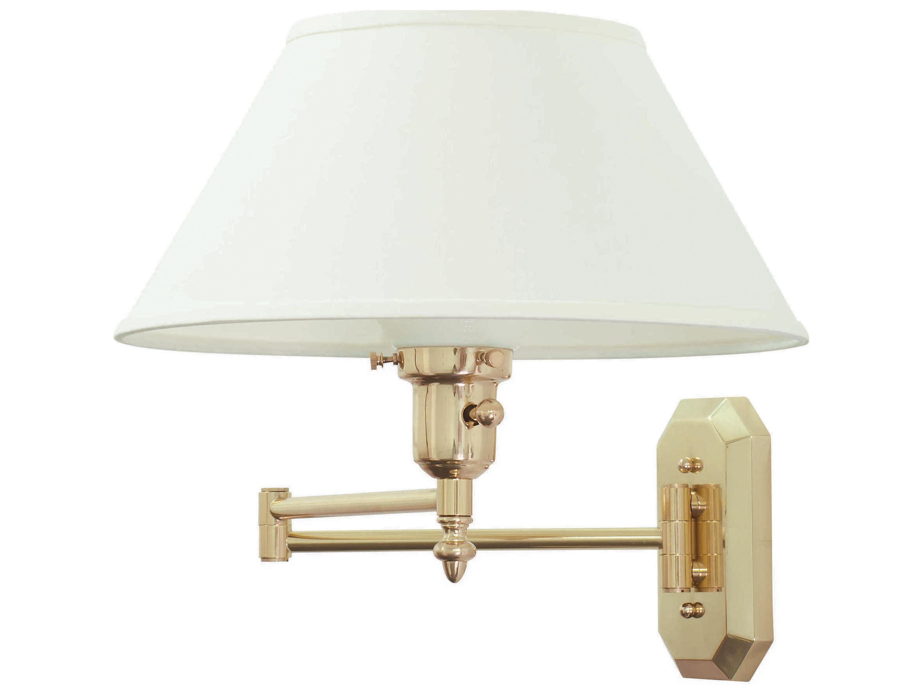 1-Light Polished Brass Swing Wall Sconce