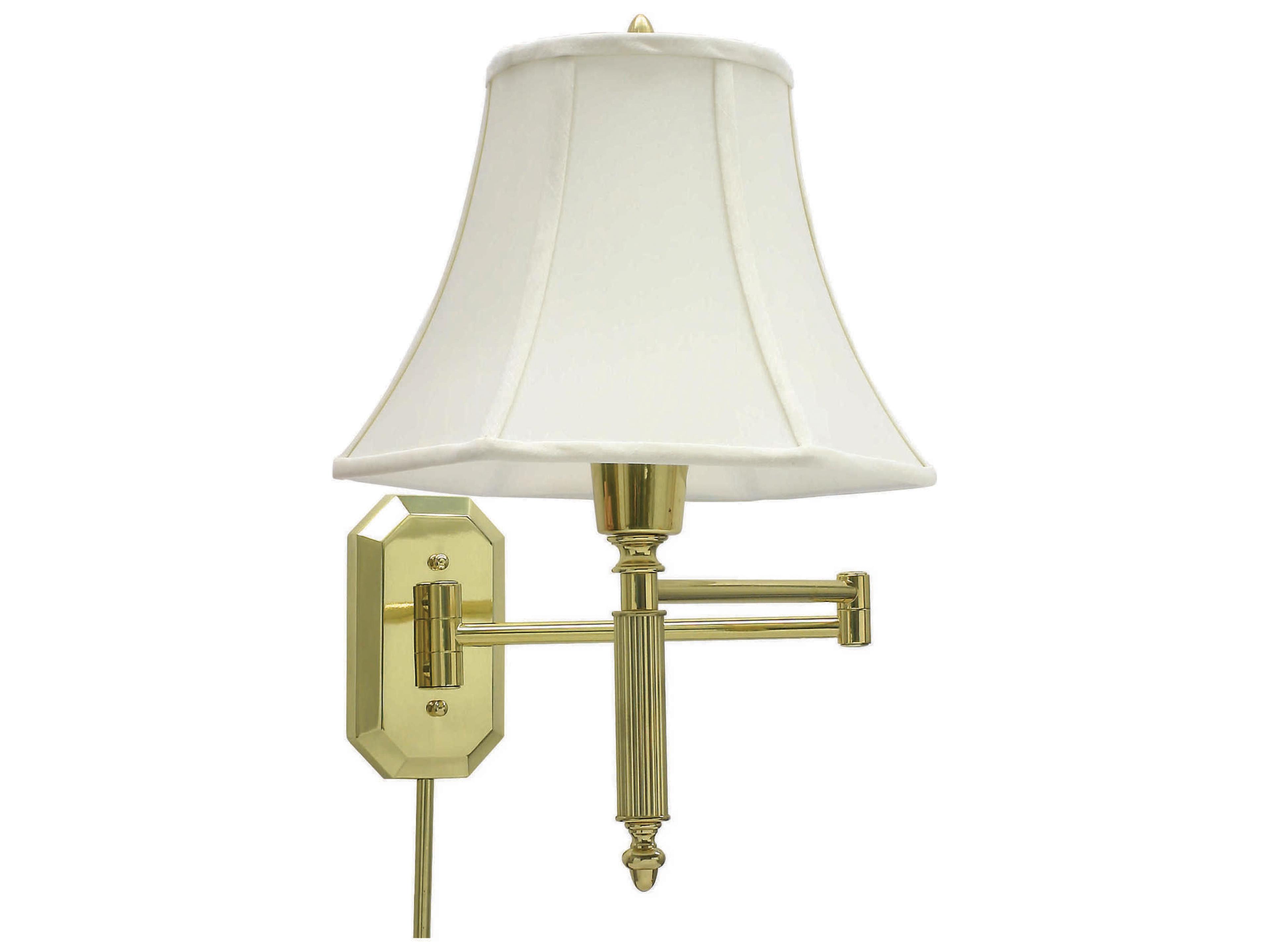 1-Light Polished Brass Swing Wall Sconce
