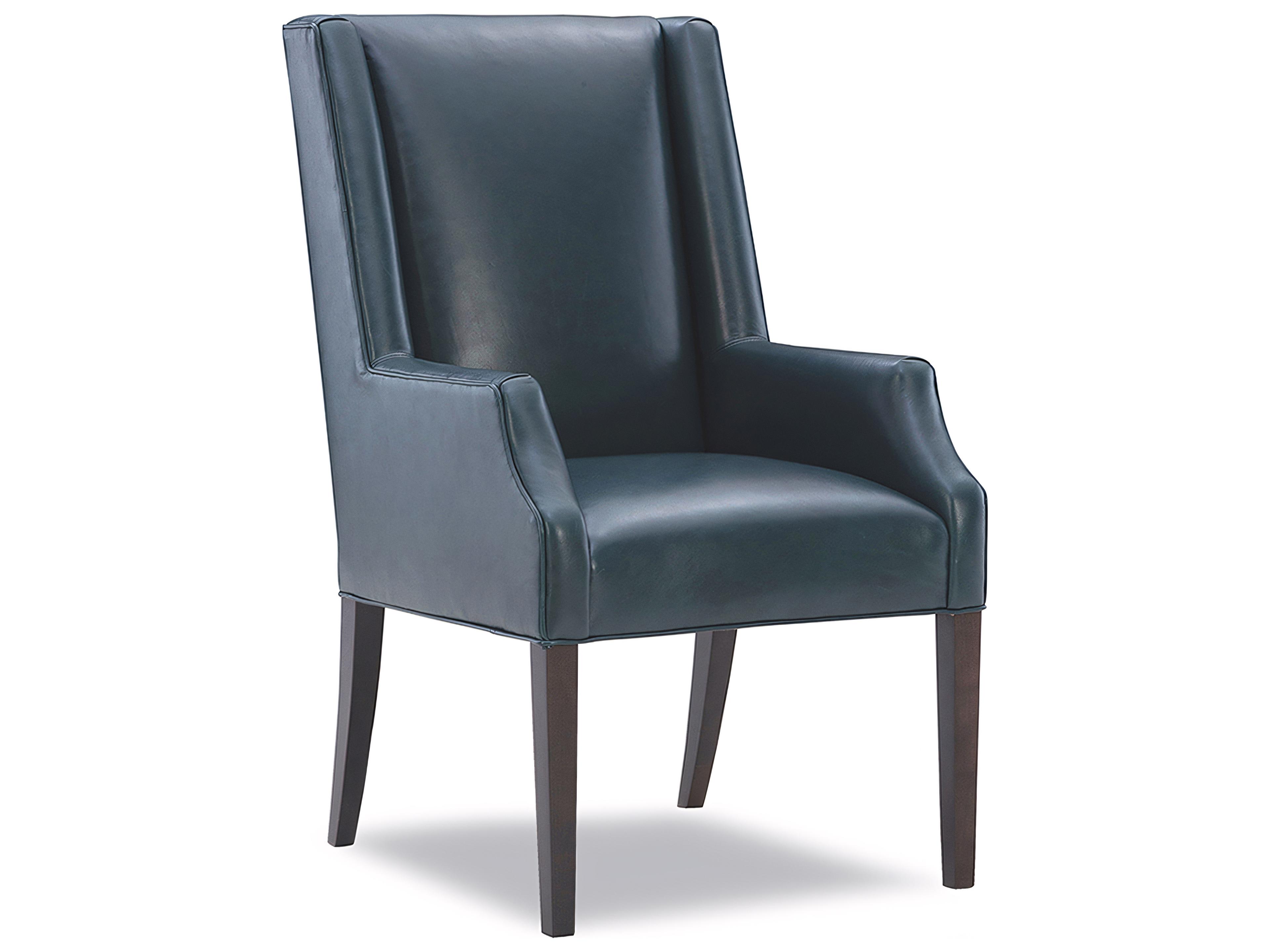 2413 Kendall Solid Wood Blue Upholstered Arm Dining Chair
