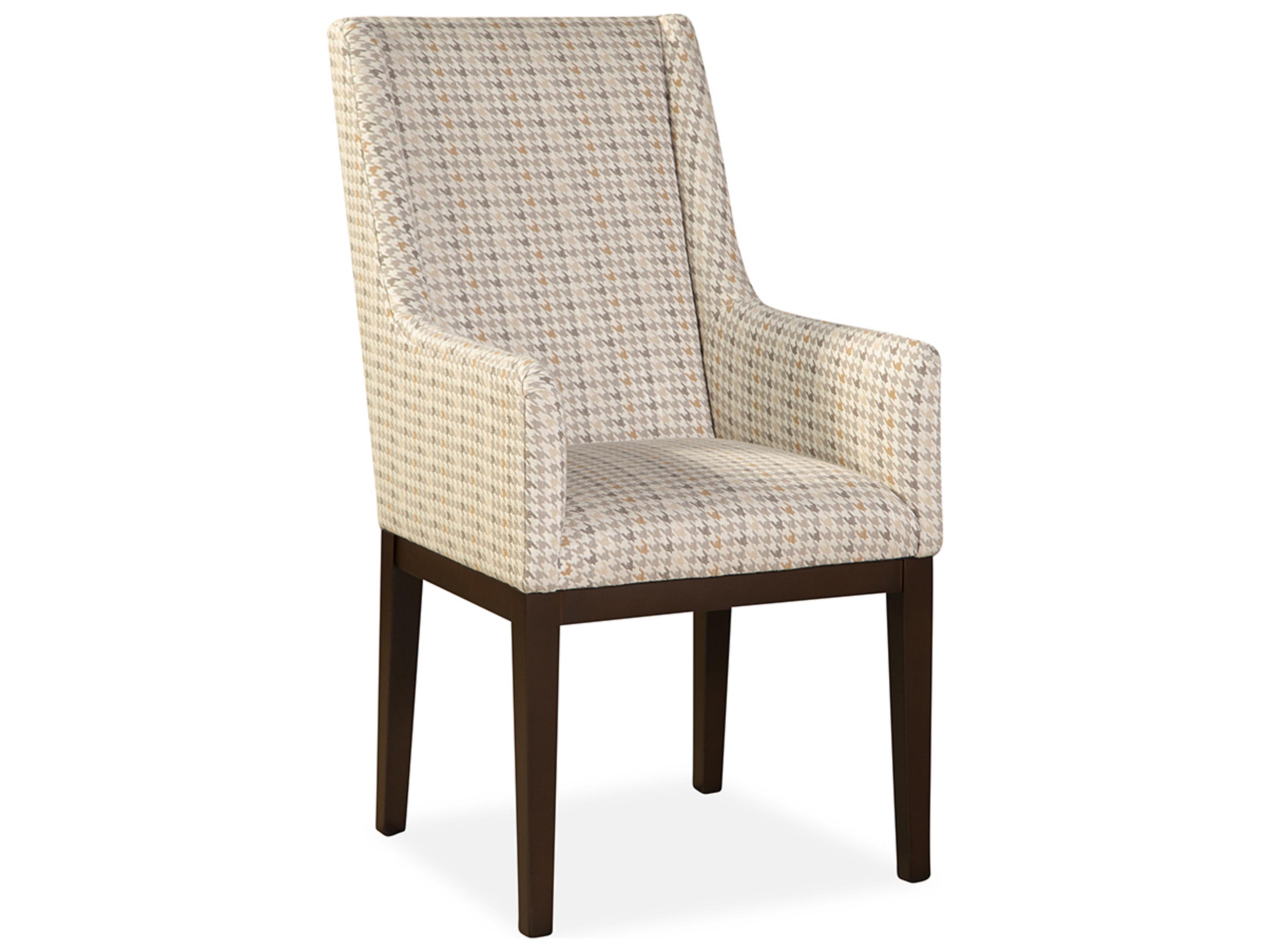 2433 Molly Solid Wood Brown Upholstered Arm Dining Chair