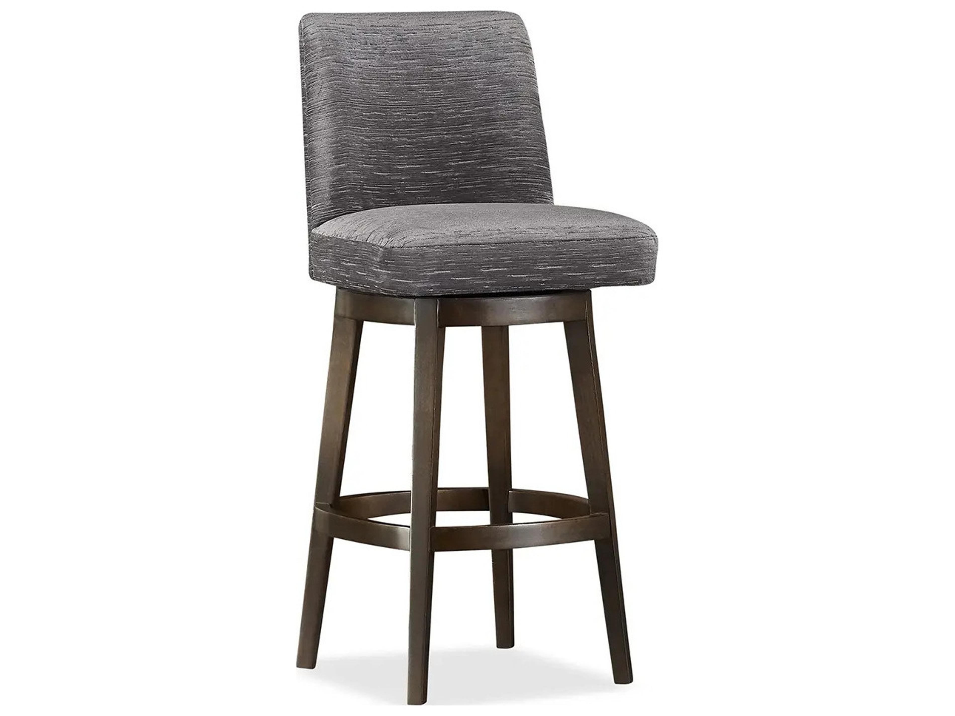 2440 Naomi Upholstered Swivel Solid Wood Bar Stool