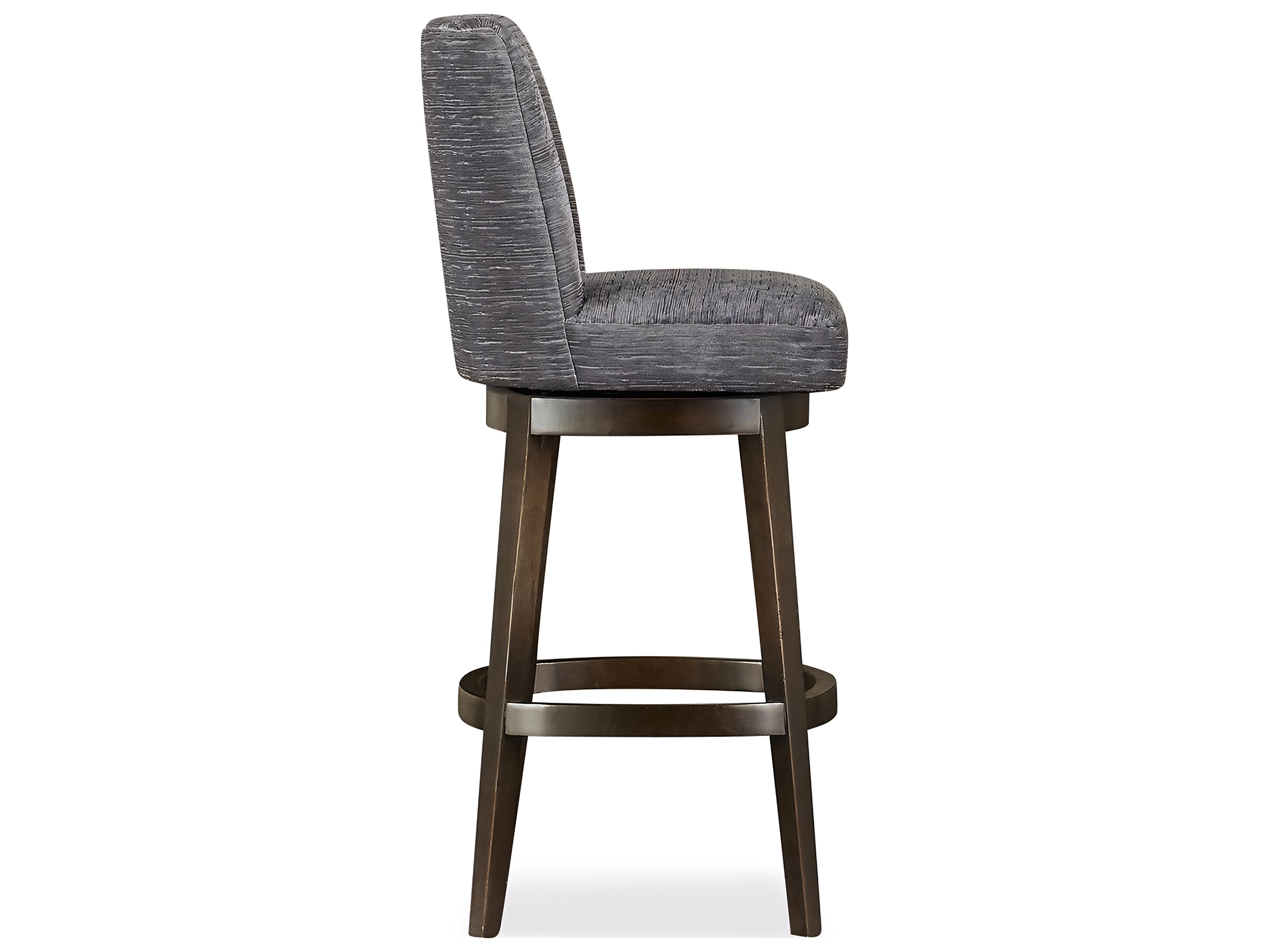 Huntington House 2440 Naomi Upholstered Swivel Solid Wood Bar Stool