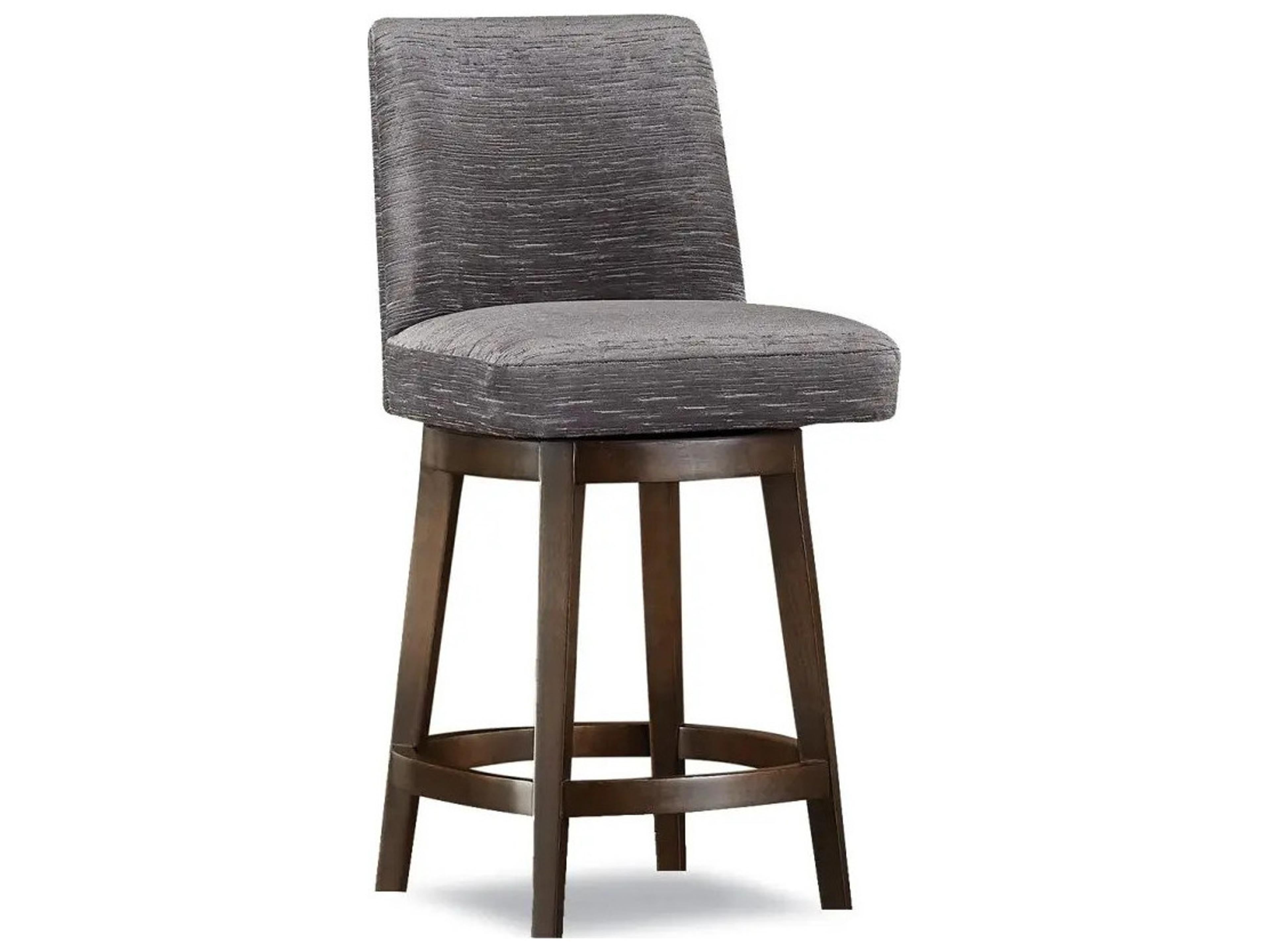 2440 Naomi Upholstered Swivel Solid Wood Counter Stool