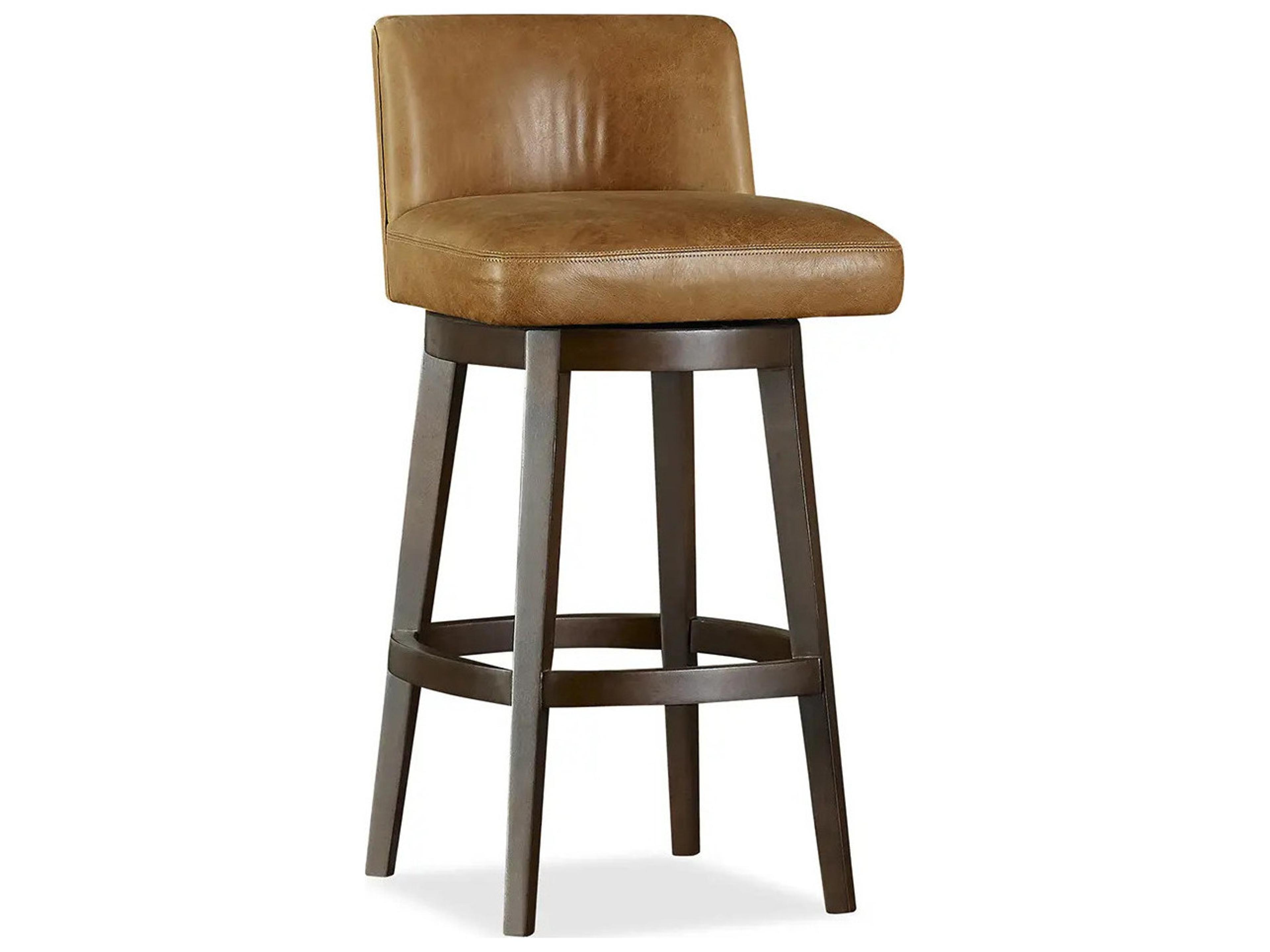 2441 Nash Upholstered Swivel Solid Wood Bar Stool