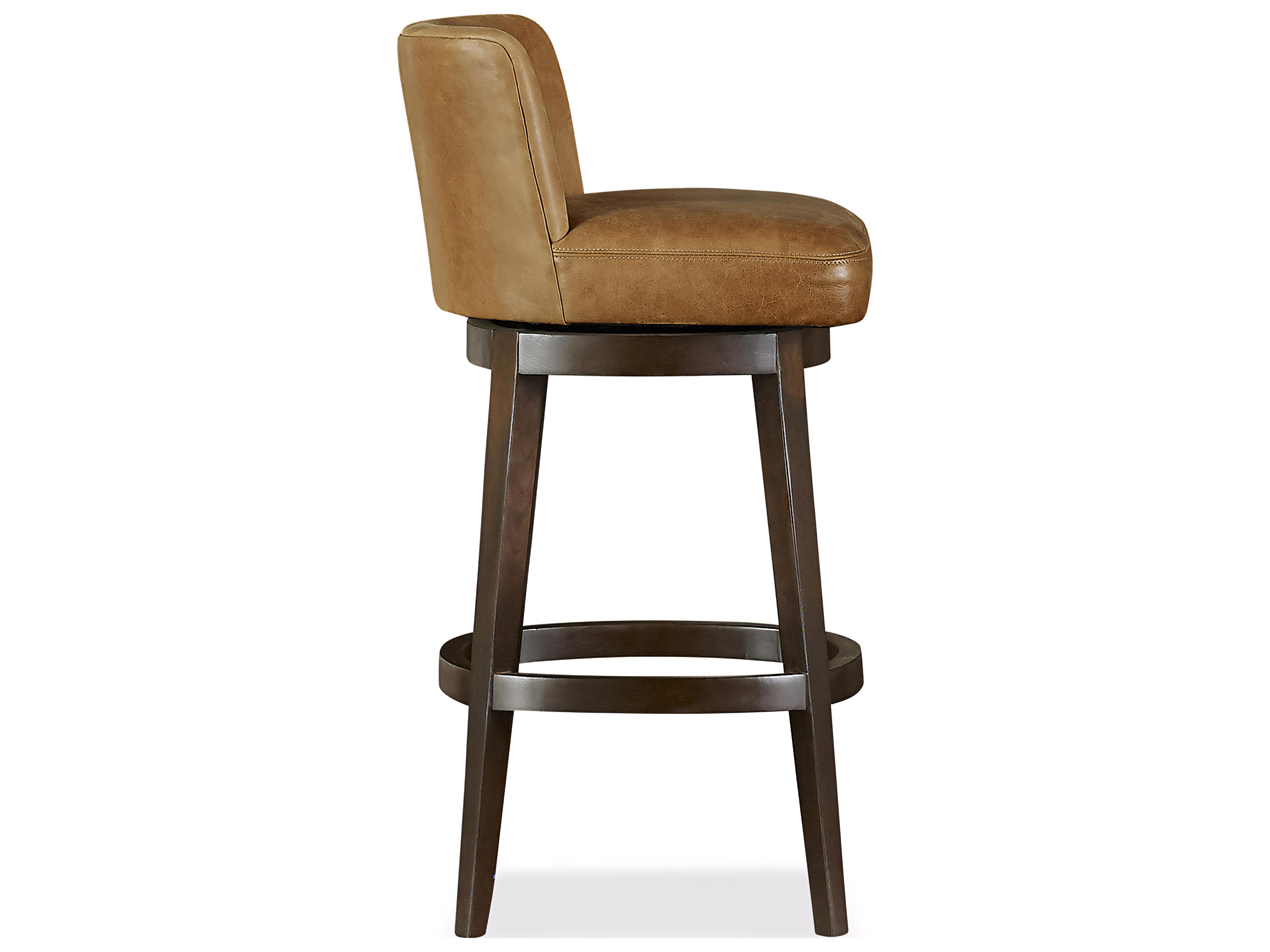 Huntington House 2441 Nash Upholstered Swivel Solid Wood Bar Stool