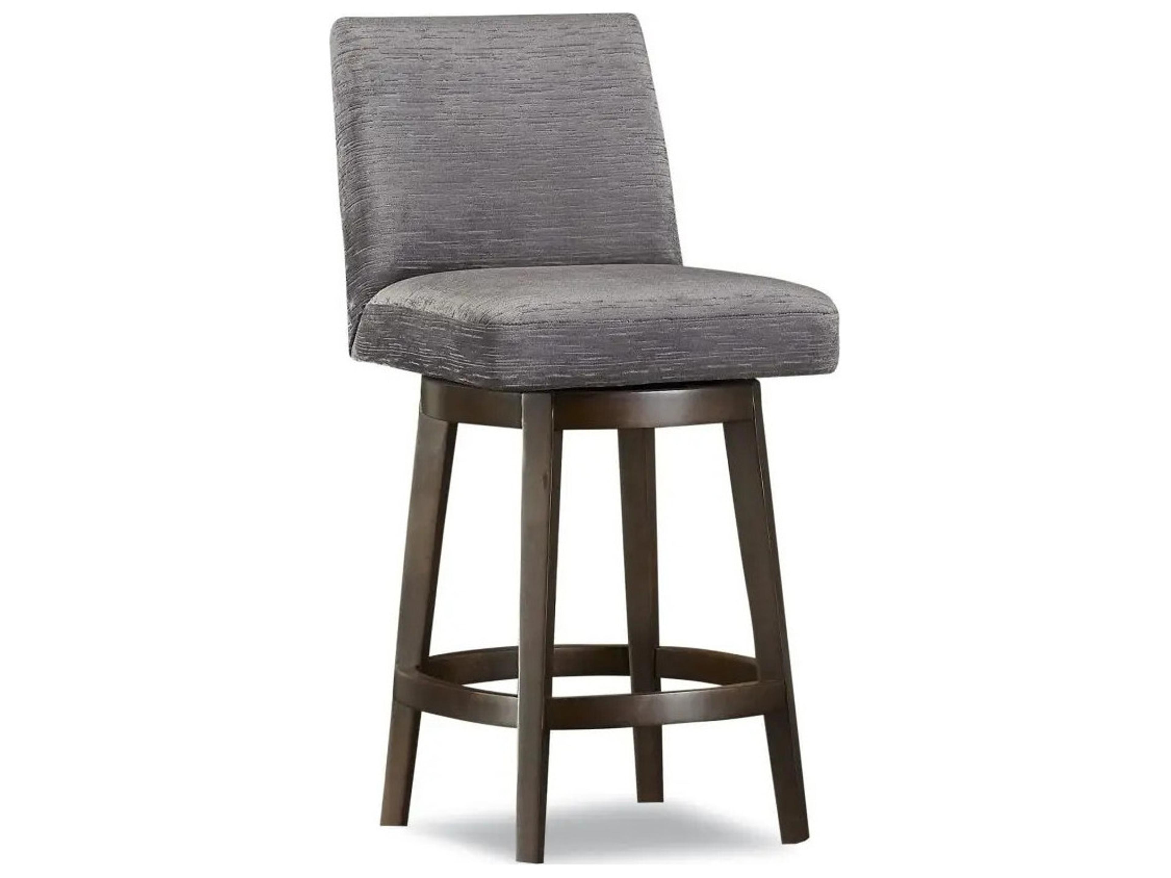 2442 Natasha Upholstered Swivel Solid Wood Counter Stool