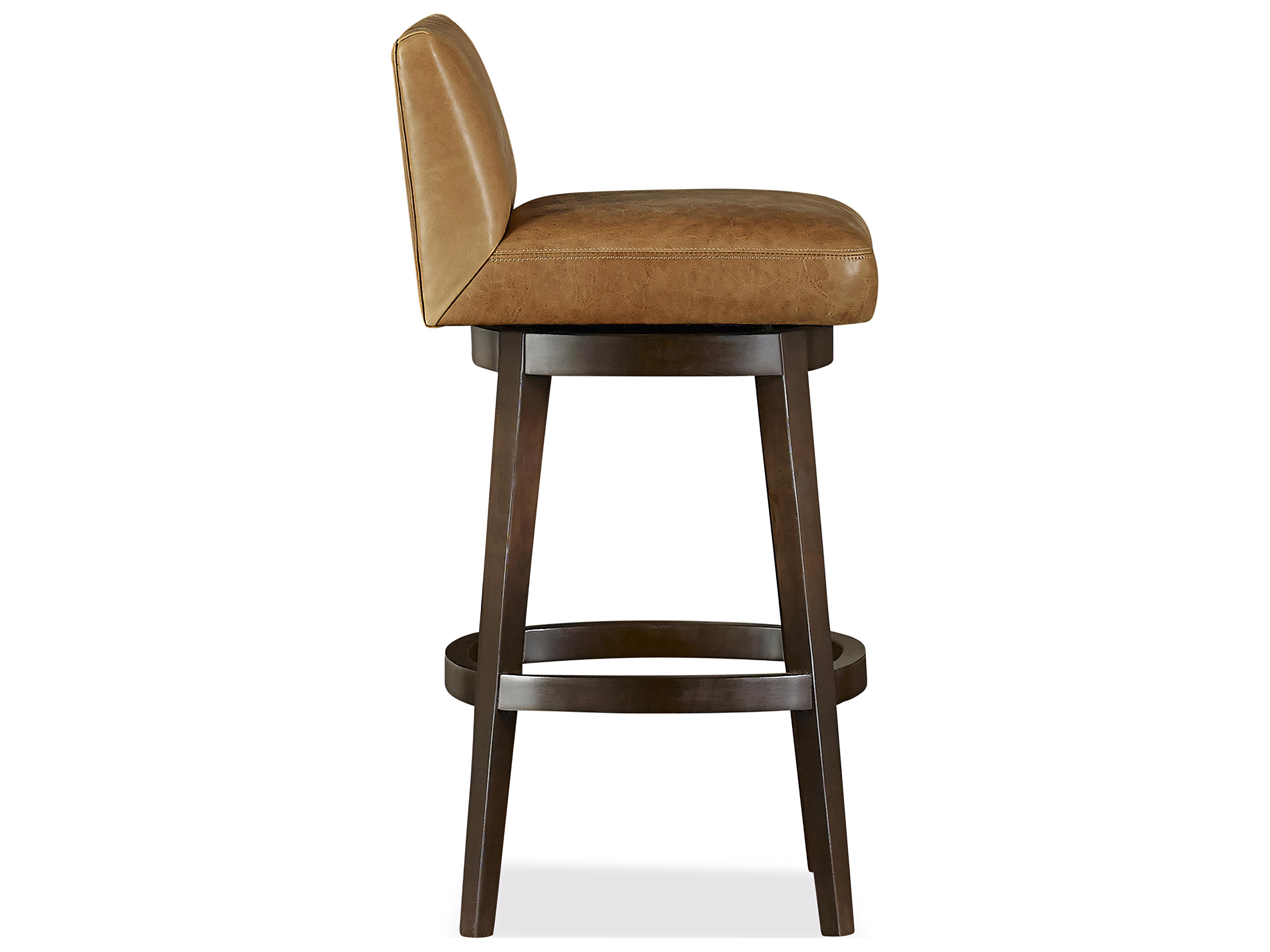 Huntington House 2443 Nathaniel Upholstered Swivel Solid Wood Bar Stool