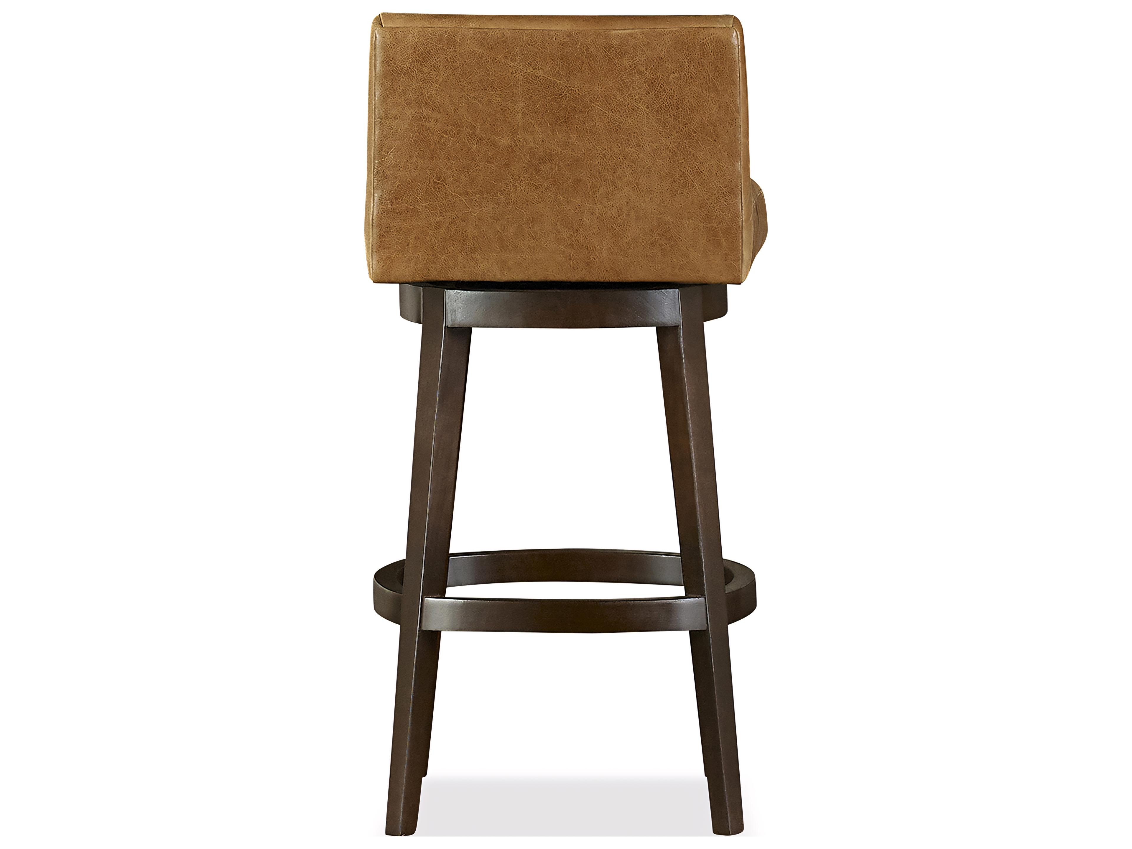 Huntington House 2443 Nathaniel Upholstered Swivel Solid Wood Bar Stool