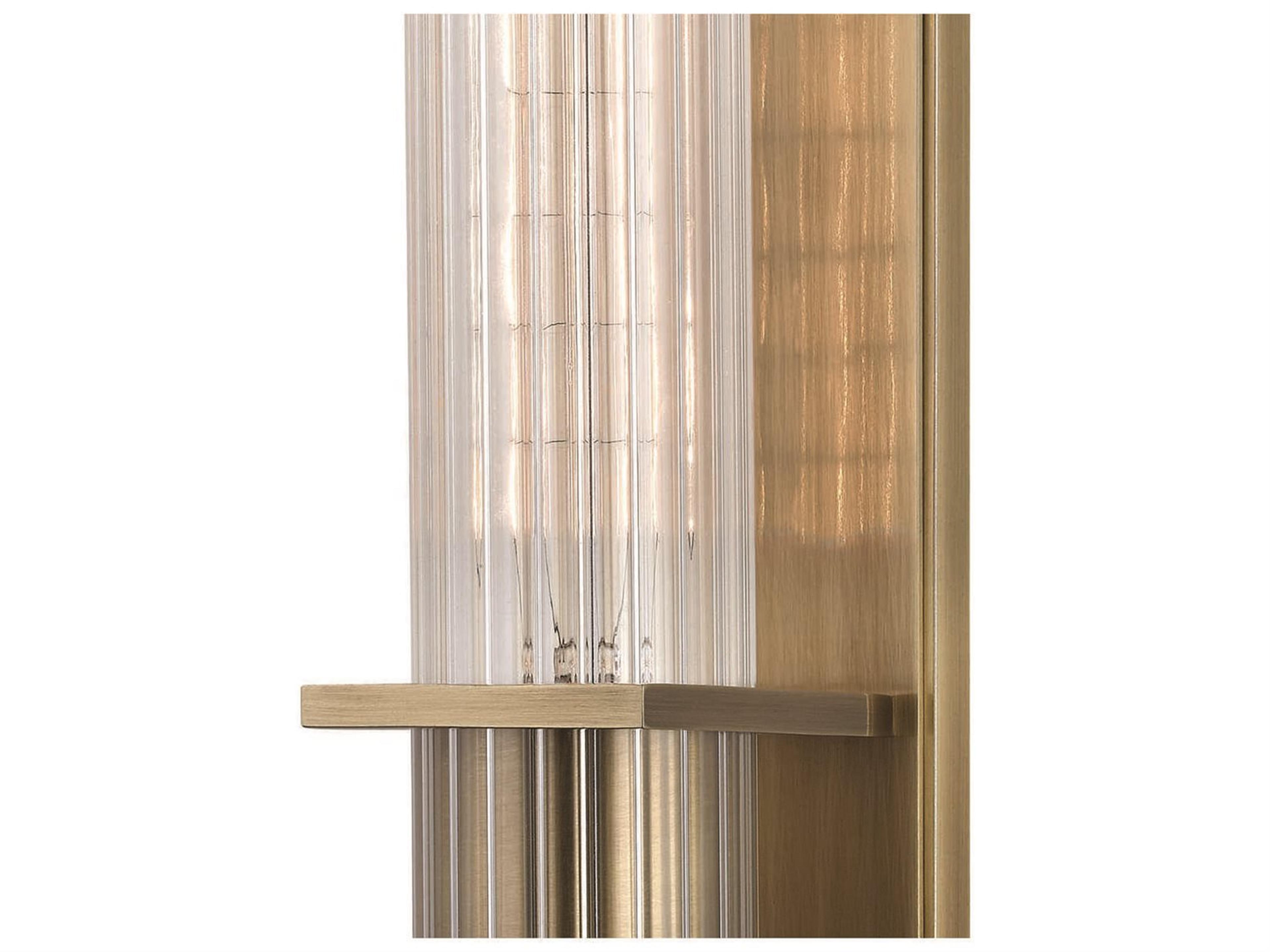 Hudson Valley Sperry 1-Light Aged Brass Clear Glass Wall Sconce