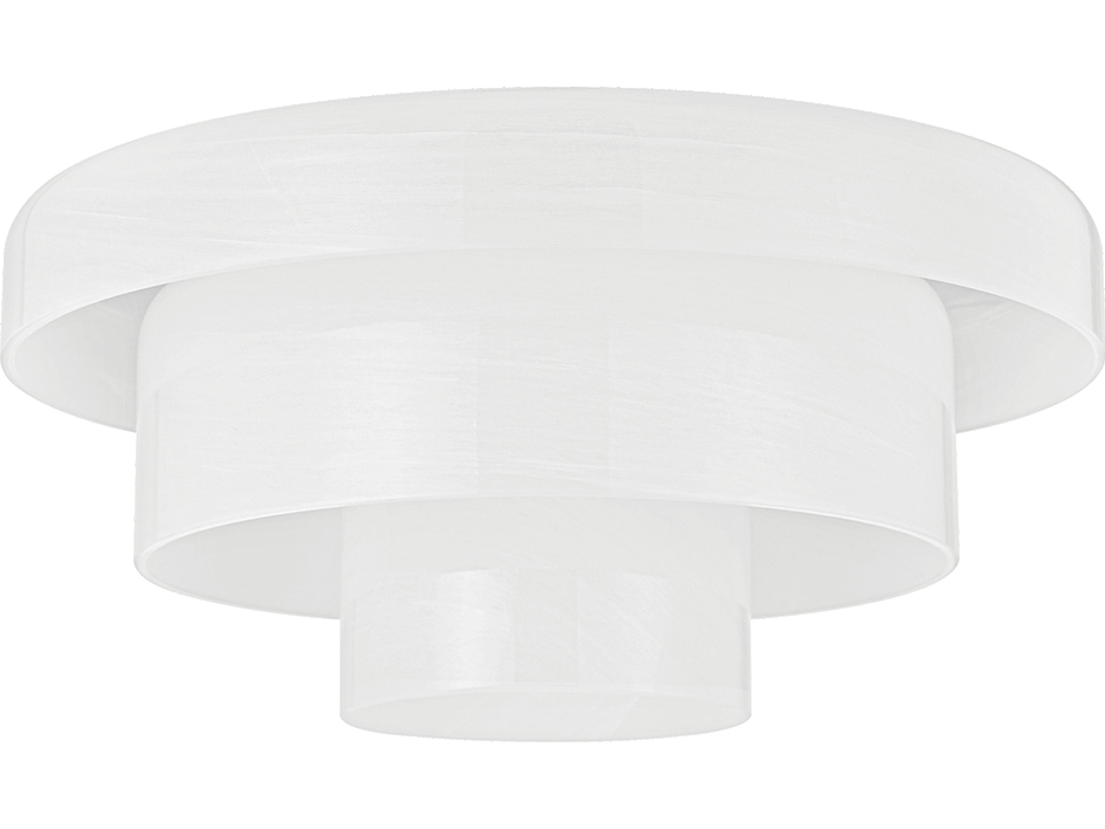 Hudson Valley Port Richmond 1-Light Aged Brass White Tiered Flush Mount